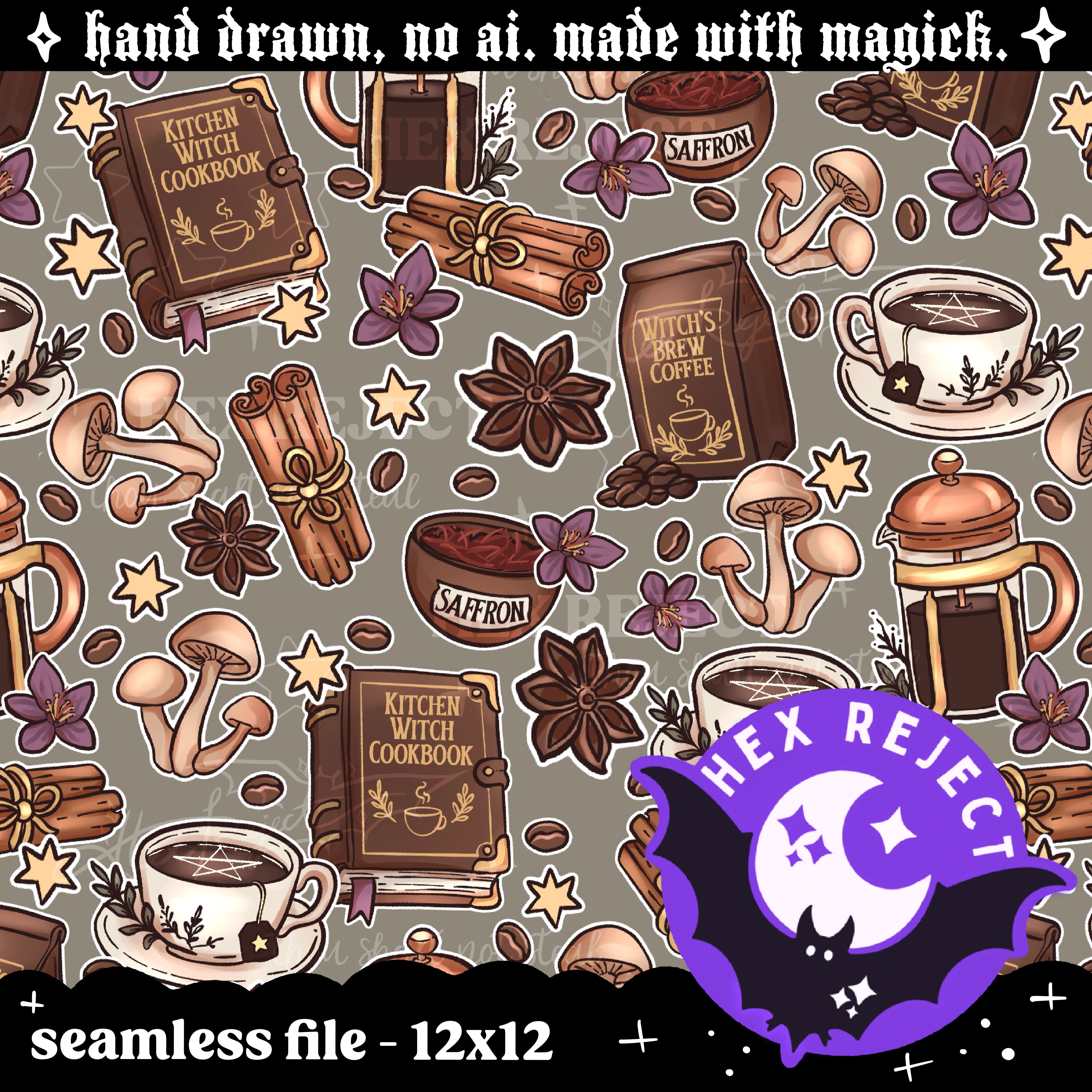 Kitchen Witch Coords - Seamless Files