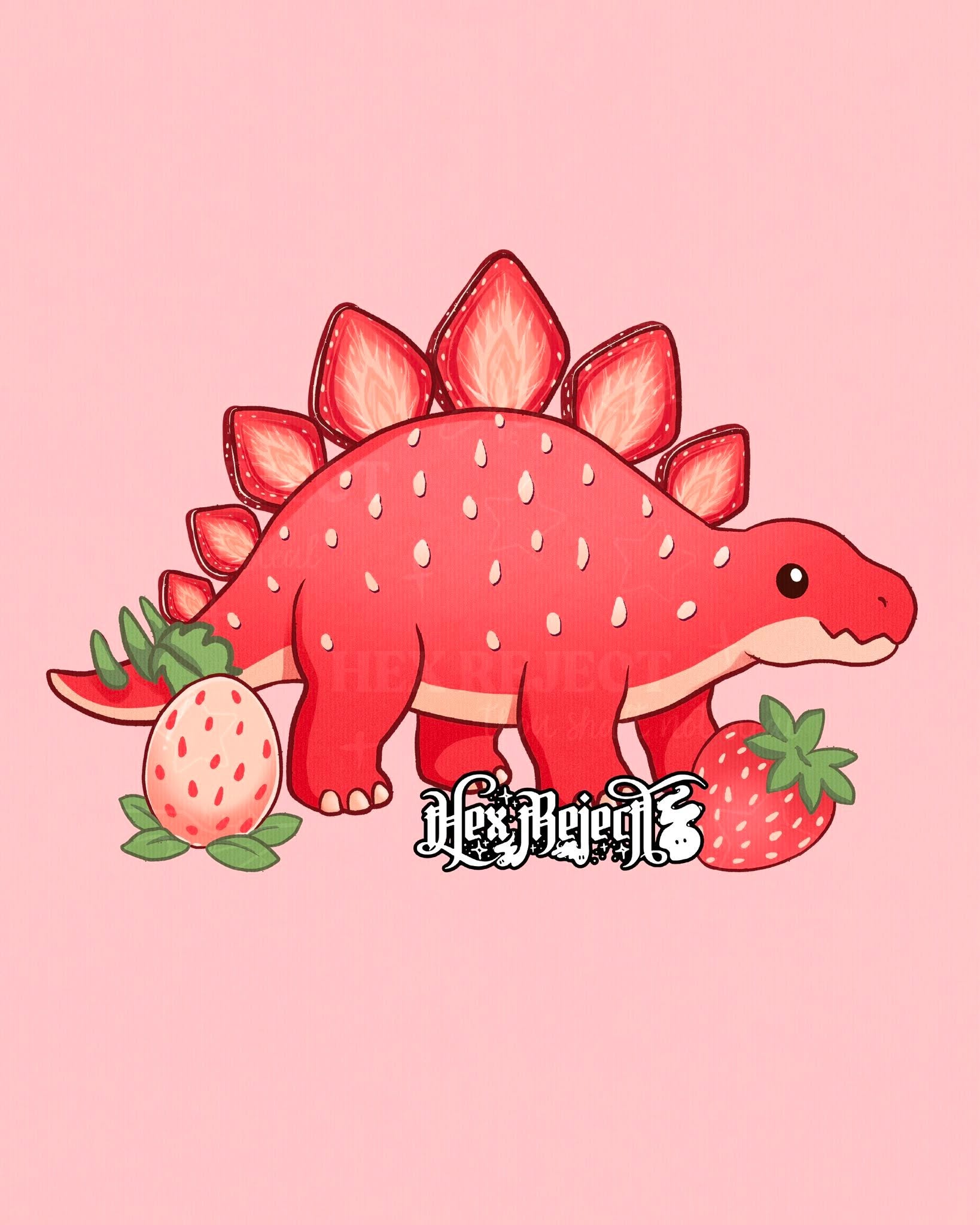 Strawberry Stegosaurus - Sub/PNG File