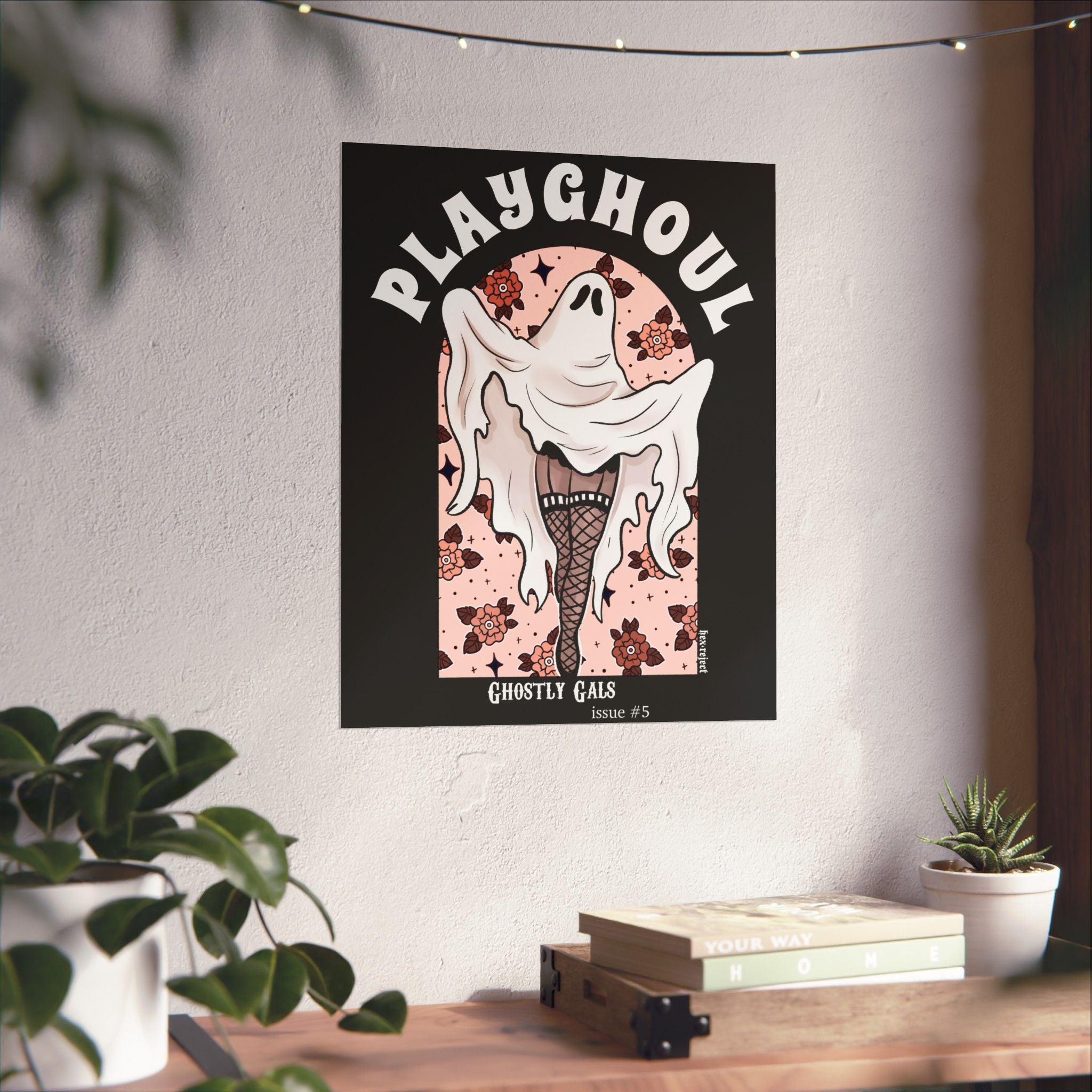 Boodoir Ghost PLAYGHOUL vertical matte poster
