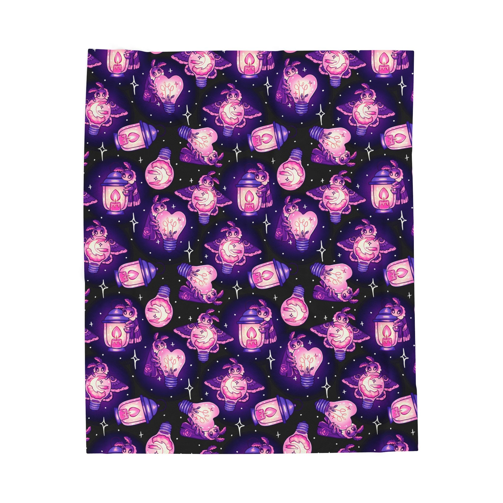 Moths (Delightful) - Cozy Velveteen Plush Blanket