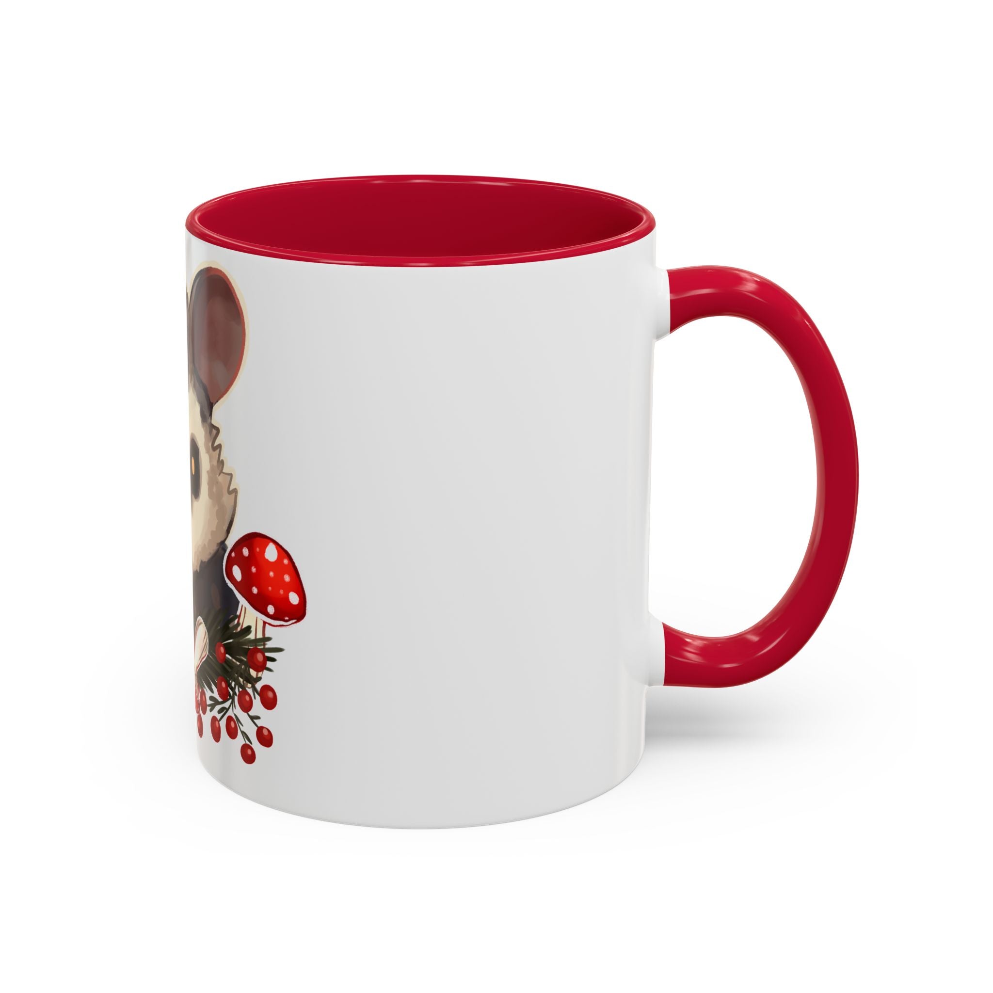 Cottage Possum Coffee Mug - 11oz & 15oz, Whimsical Floral Design for Nature Lovers