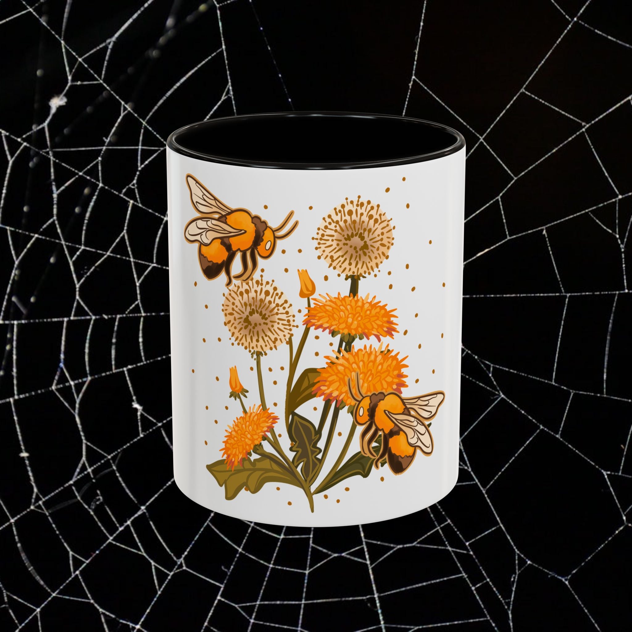 Beewitched Coffee Mug - 11oz & 15oz, Whimsical Floral Design for Nature Lovers