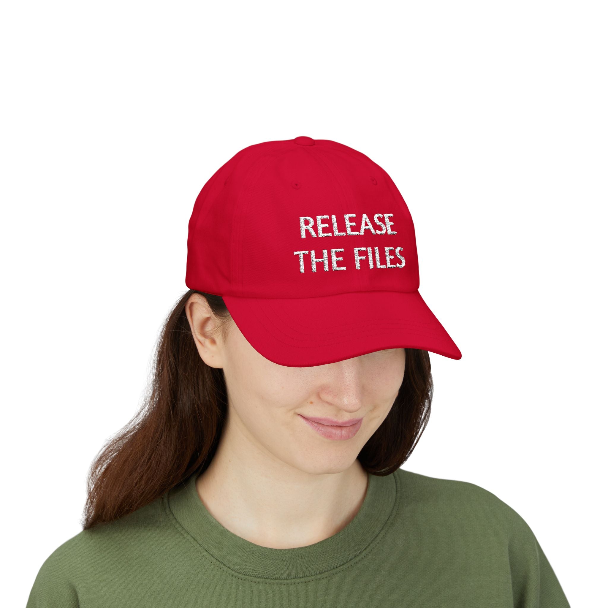 'Release The Files' Classic Hat, Casual Wear, Protest Hat, Adjustable Cap
