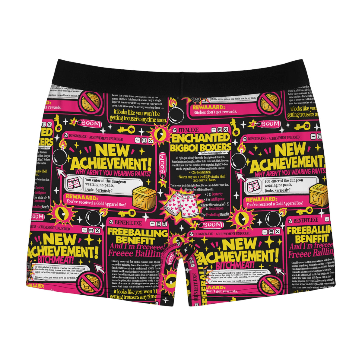 New Achievement Dungeon Crawler Carl Men's Boxer Briefs — Red Heart All-Over Print