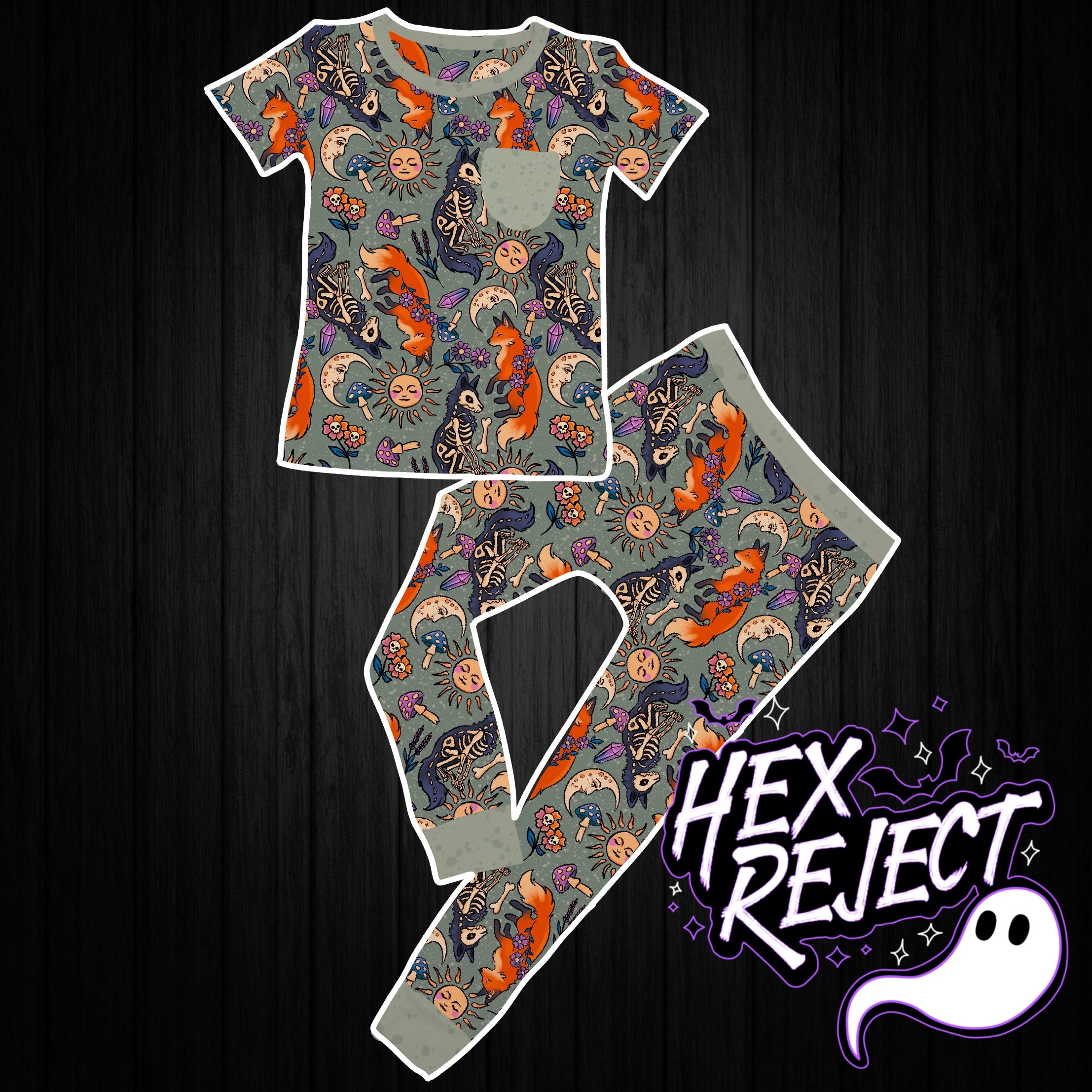 Fox Whimsy two piece set - PREORDER - Ships by mid-May.