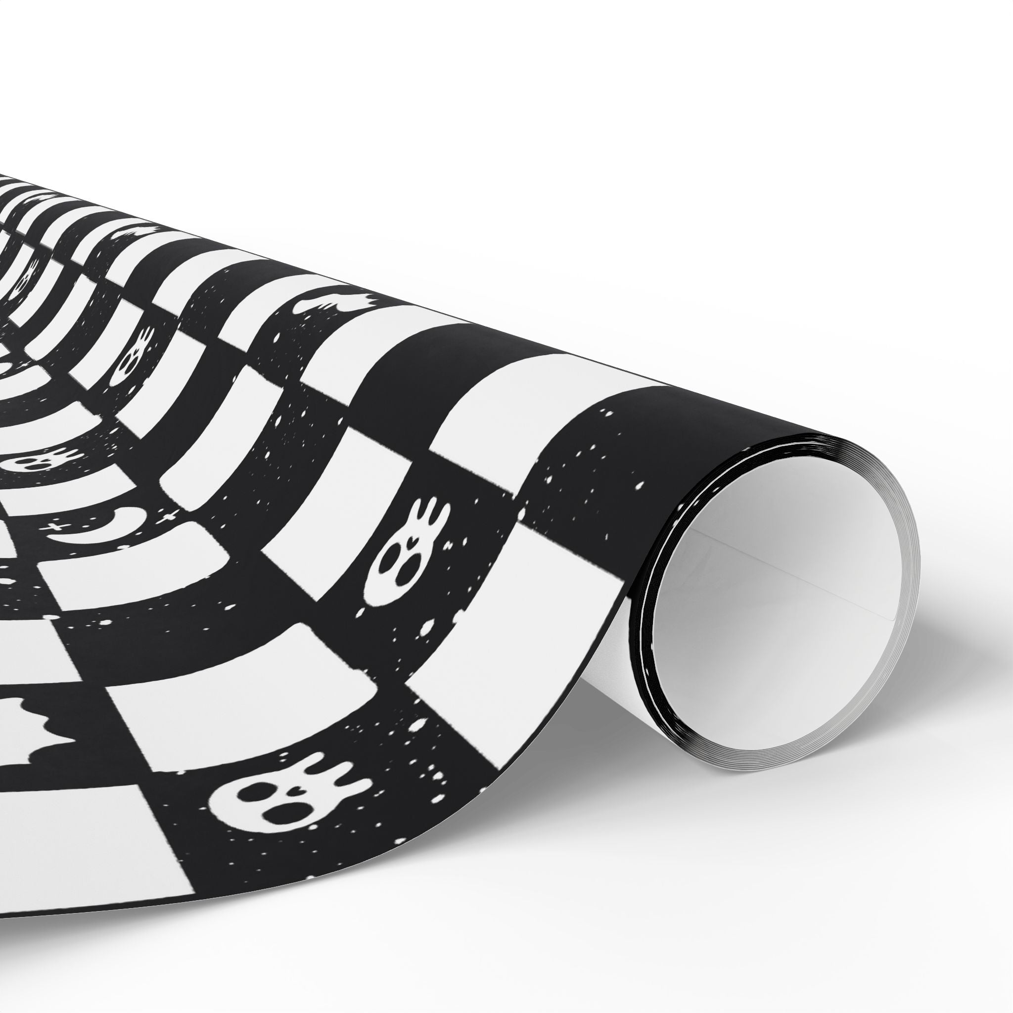 Goth Checkers Wrapping Paper, Gift Wrap for Any Occasion, Unique Gift Packaging, Eco-Friendly, Holiday Wrapping, Birthday Celebration