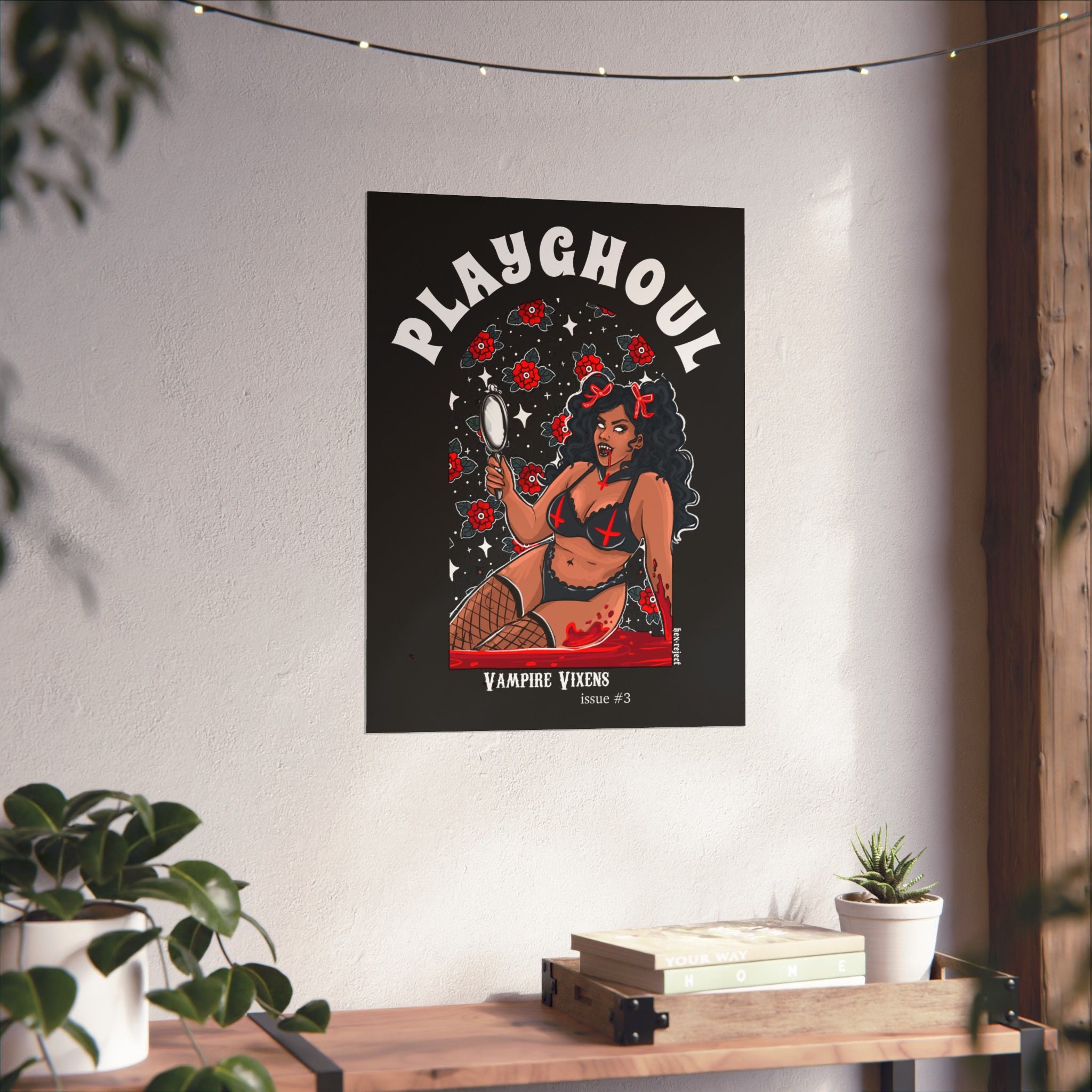 Vampire Vixen PLAYGHOUL vertical matte poster