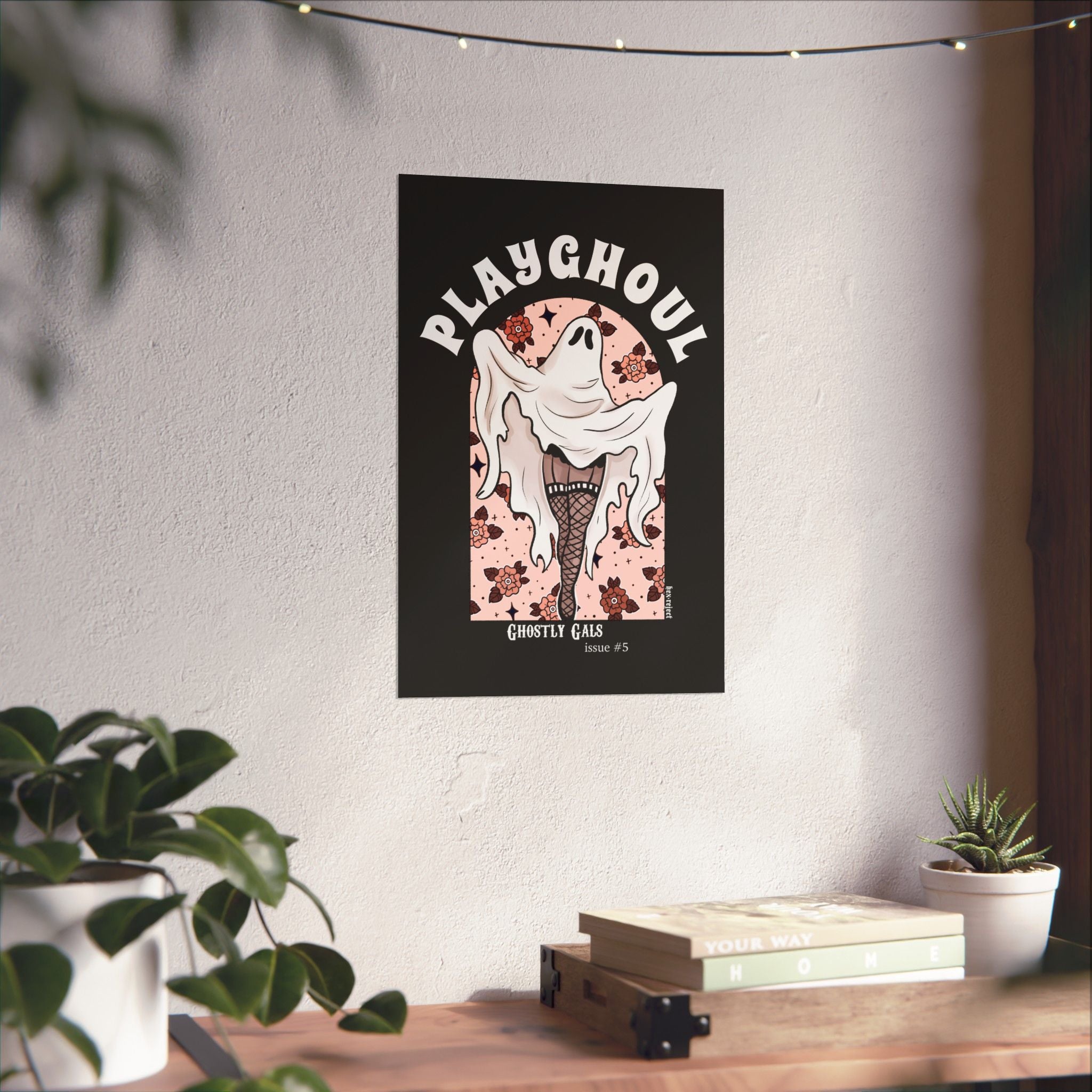 Boodoir Ghost PLAYGHOUL vertical matte poster