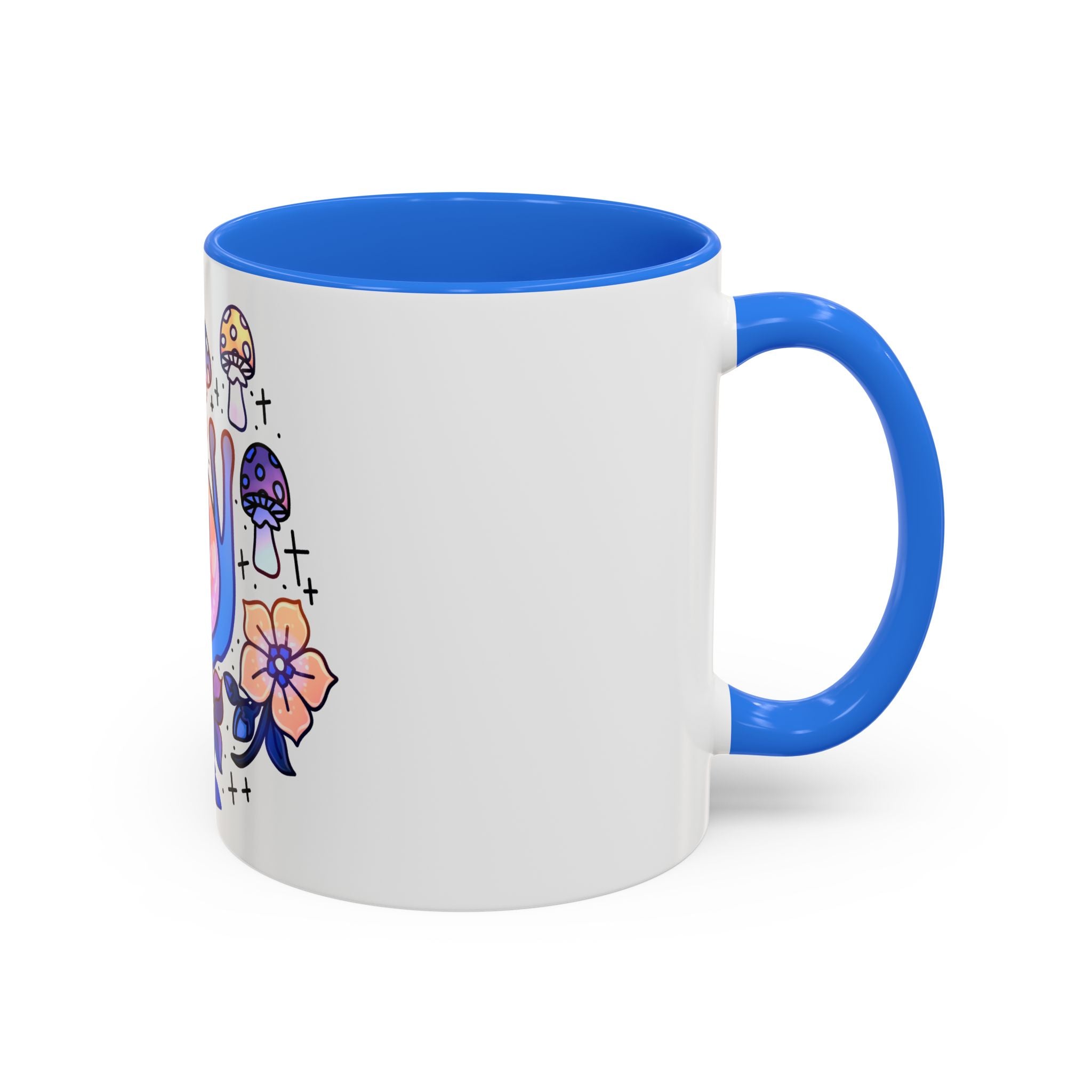 Moonshell Garden Coffee Mug - 11oz & 15oz, Whimsical Floral Design for Nature Lovers