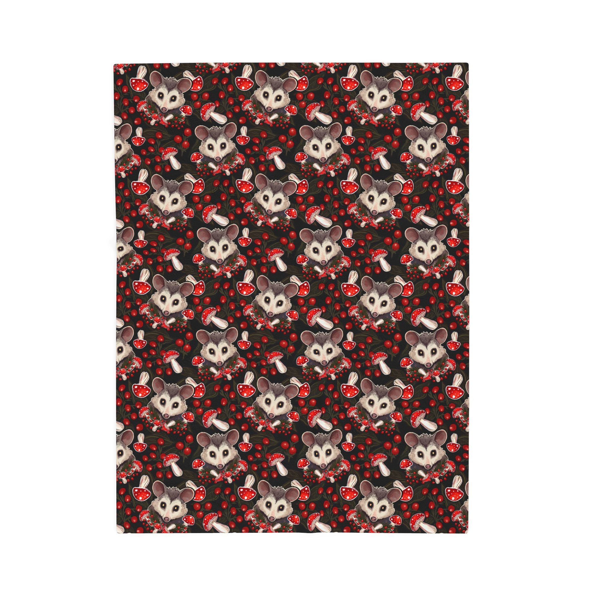 Cottage Possum - Cozy Velveteen Plush Blanket