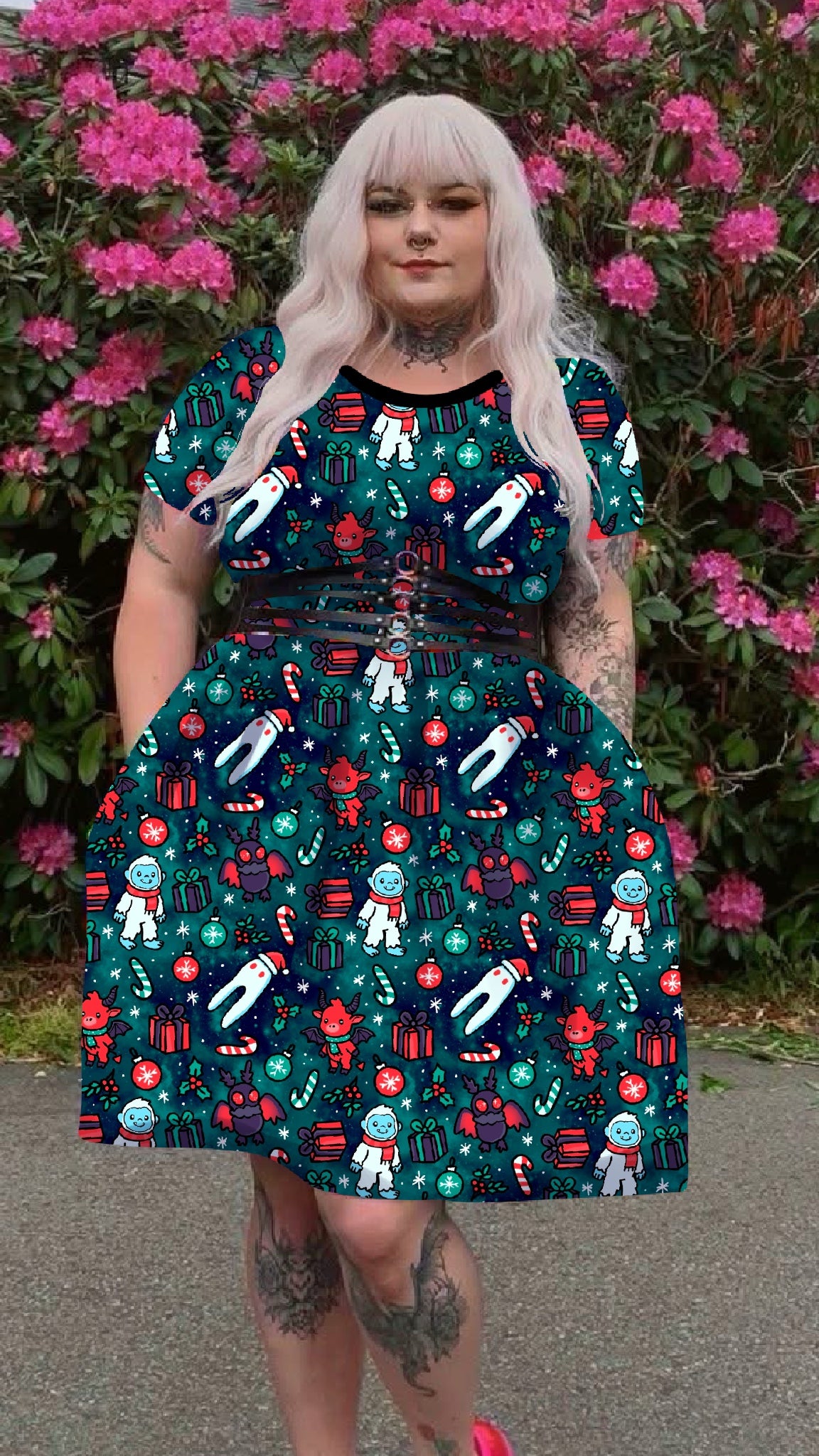Merry Cryptid twirl dresses / preorder *arrives by early Nov* kids comes with ruffled bottom