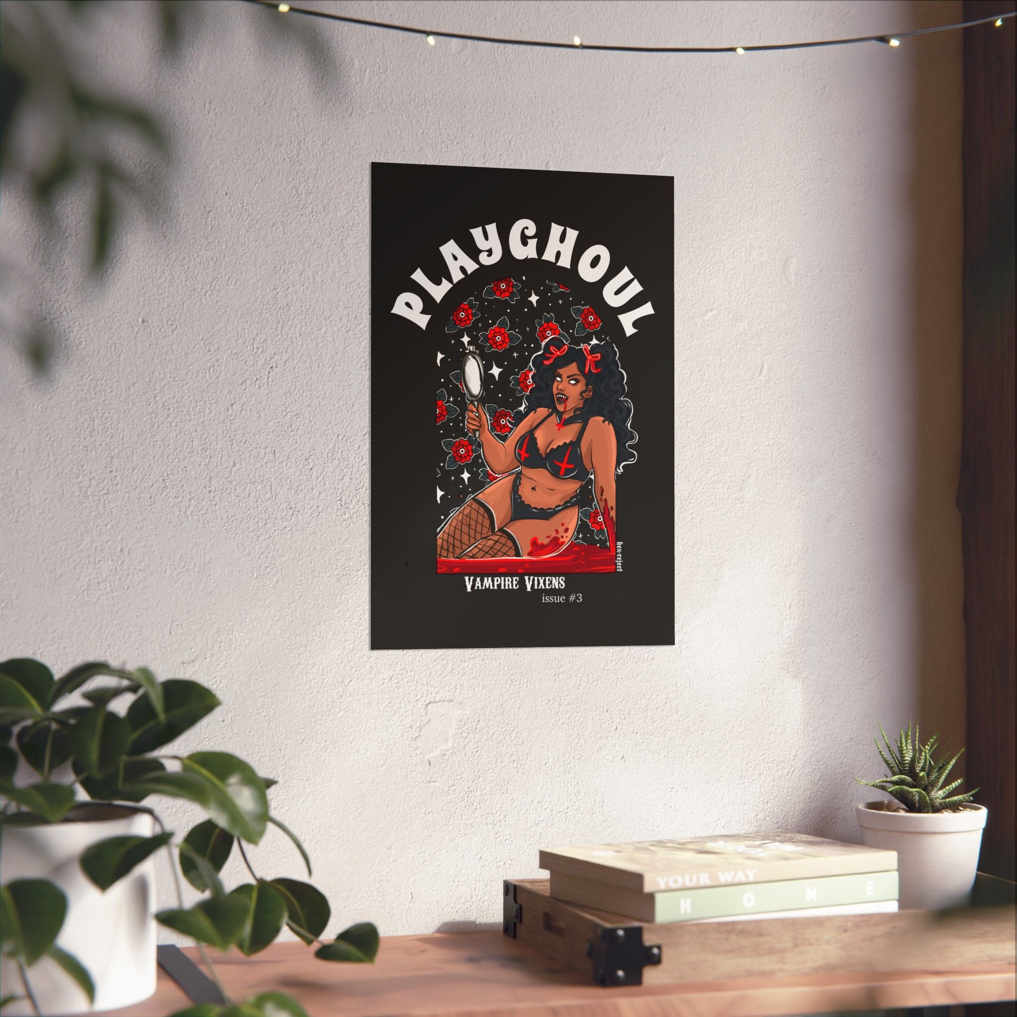 Vampire Vixen PLAYGHOUL vertical matte poster