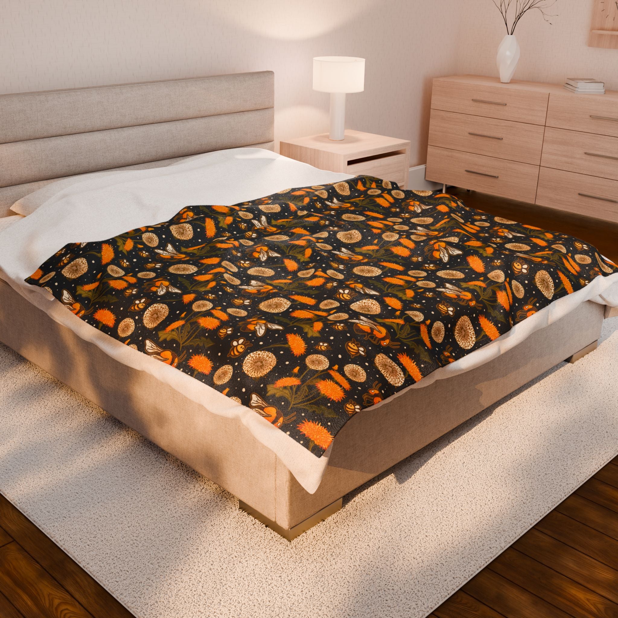 Beewitched - Cozy Velveteen Plush Blanket