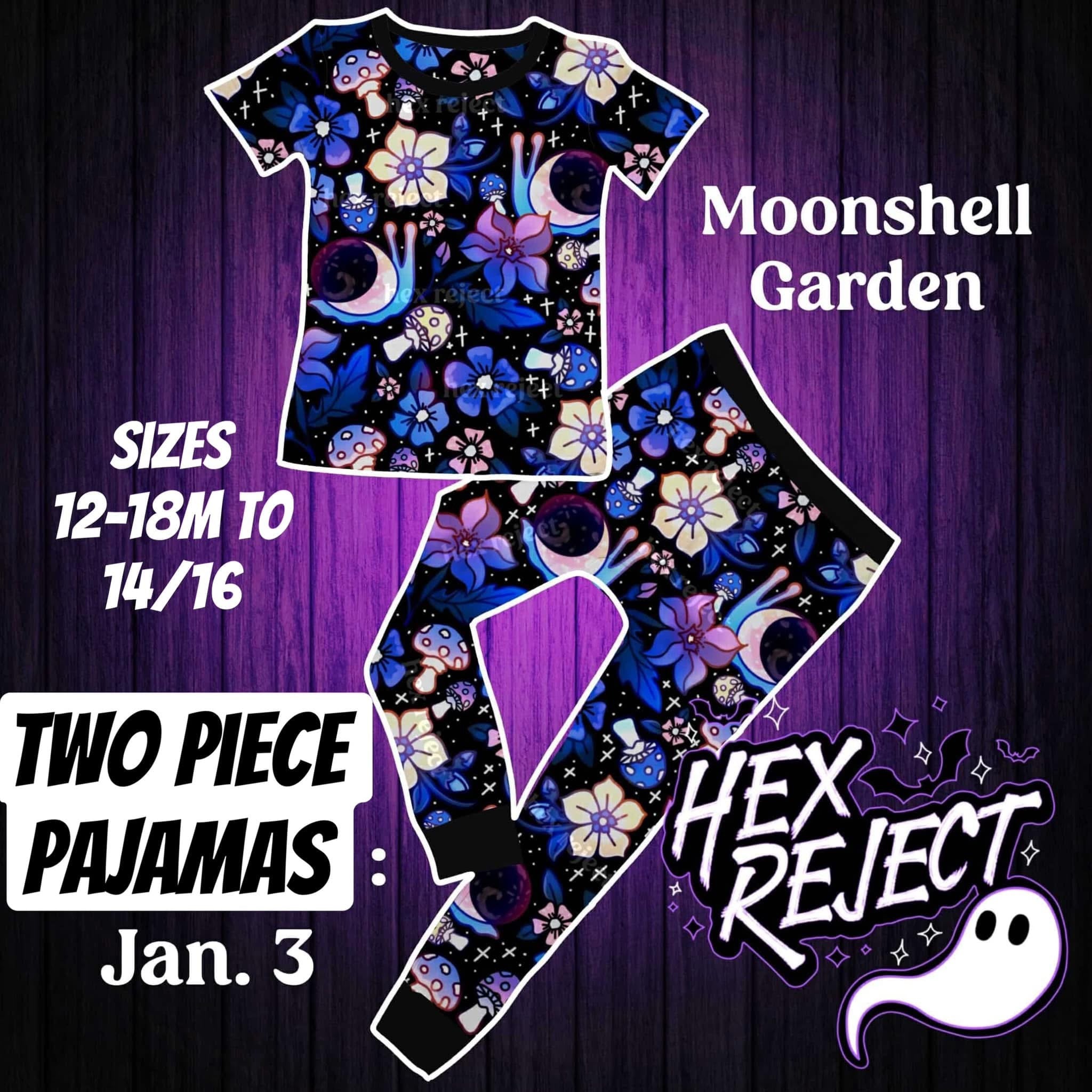 Moonshell Garden two piece jammies