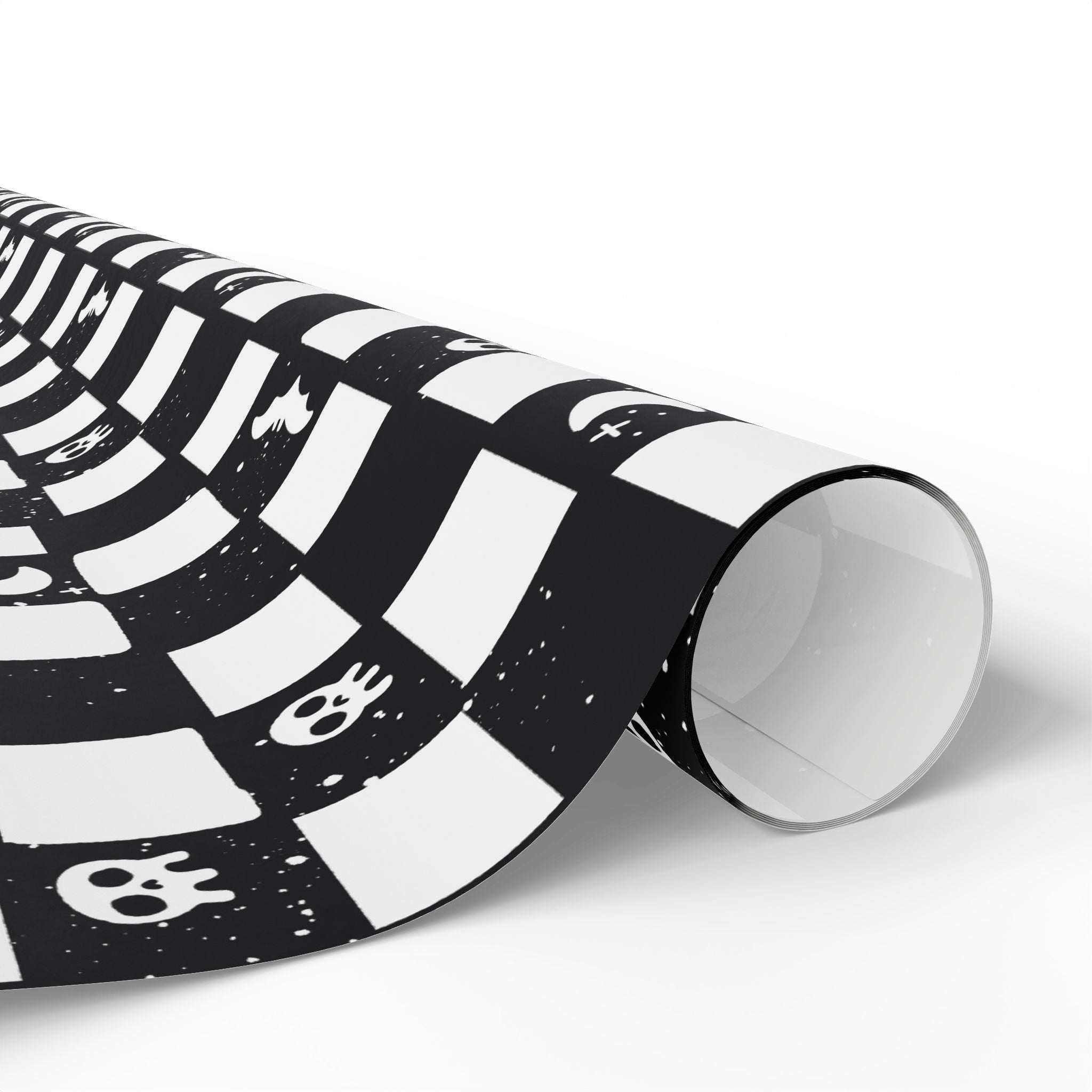 Goth Checkers Wrapping Paper, Gift Wrap for Any Occasion, Unique Gift Packaging, Eco-Friendly, Holiday Wrapping, Birthday Celebration