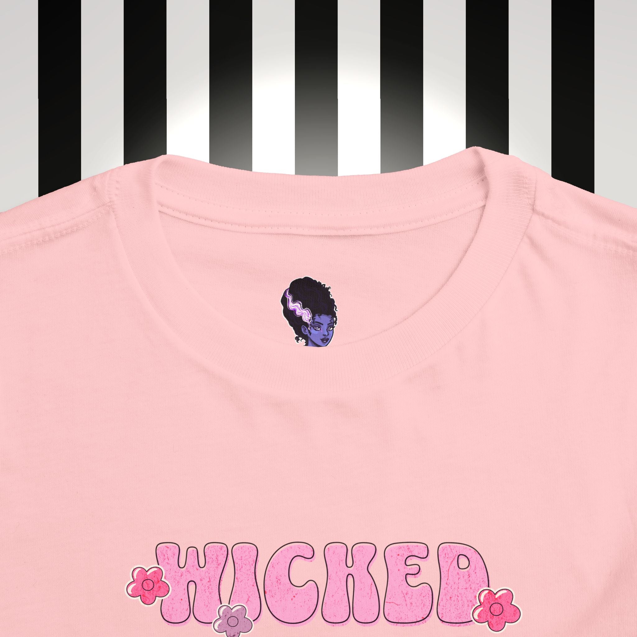 Toddler Tee - "Wicked Little Rebel" Pink Bubble Letter Shirt