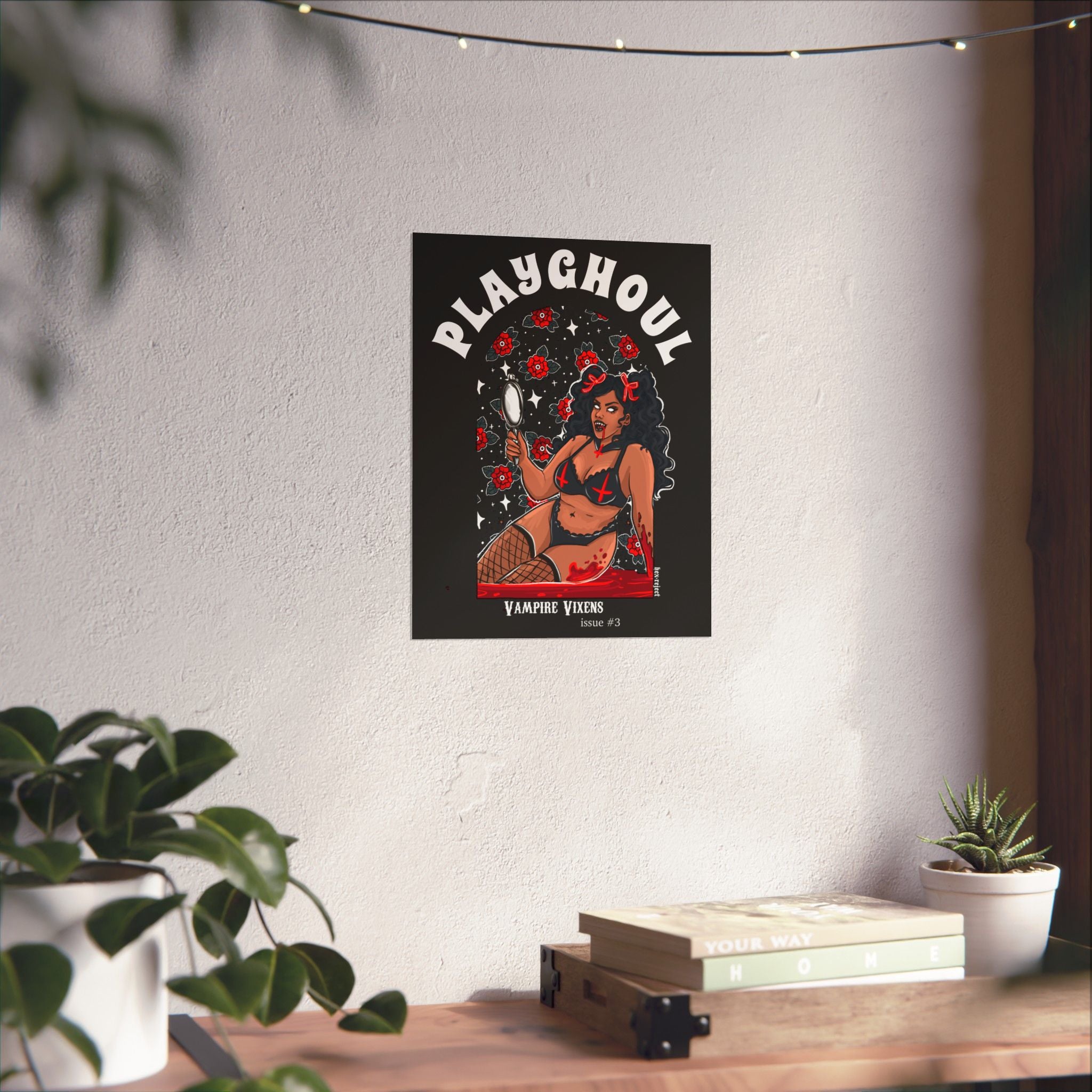 Vampire Vixen PLAYGHOUL vertical matte poster
