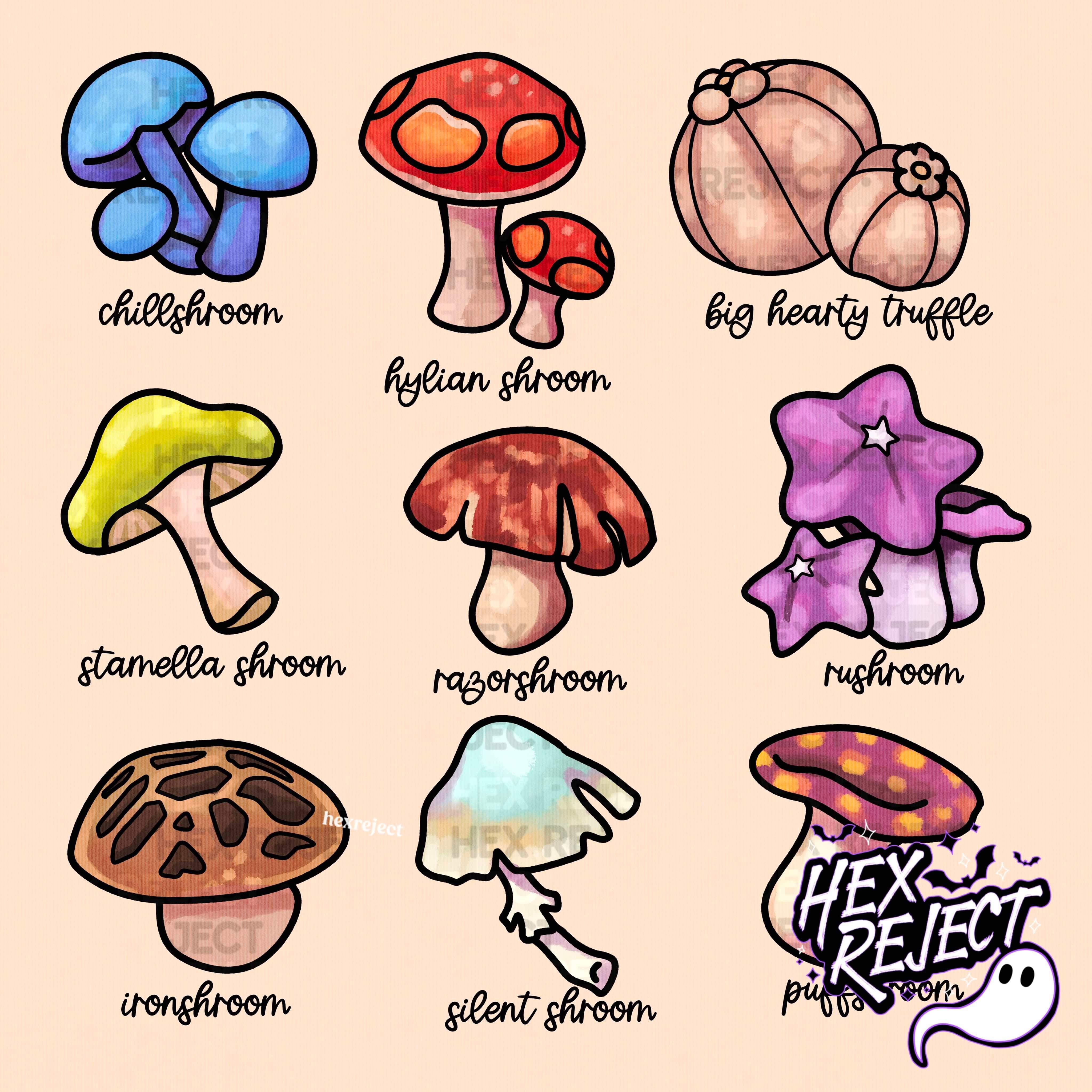 Mushroom : Hextober2024 - day fourteen - Seamless or sub file