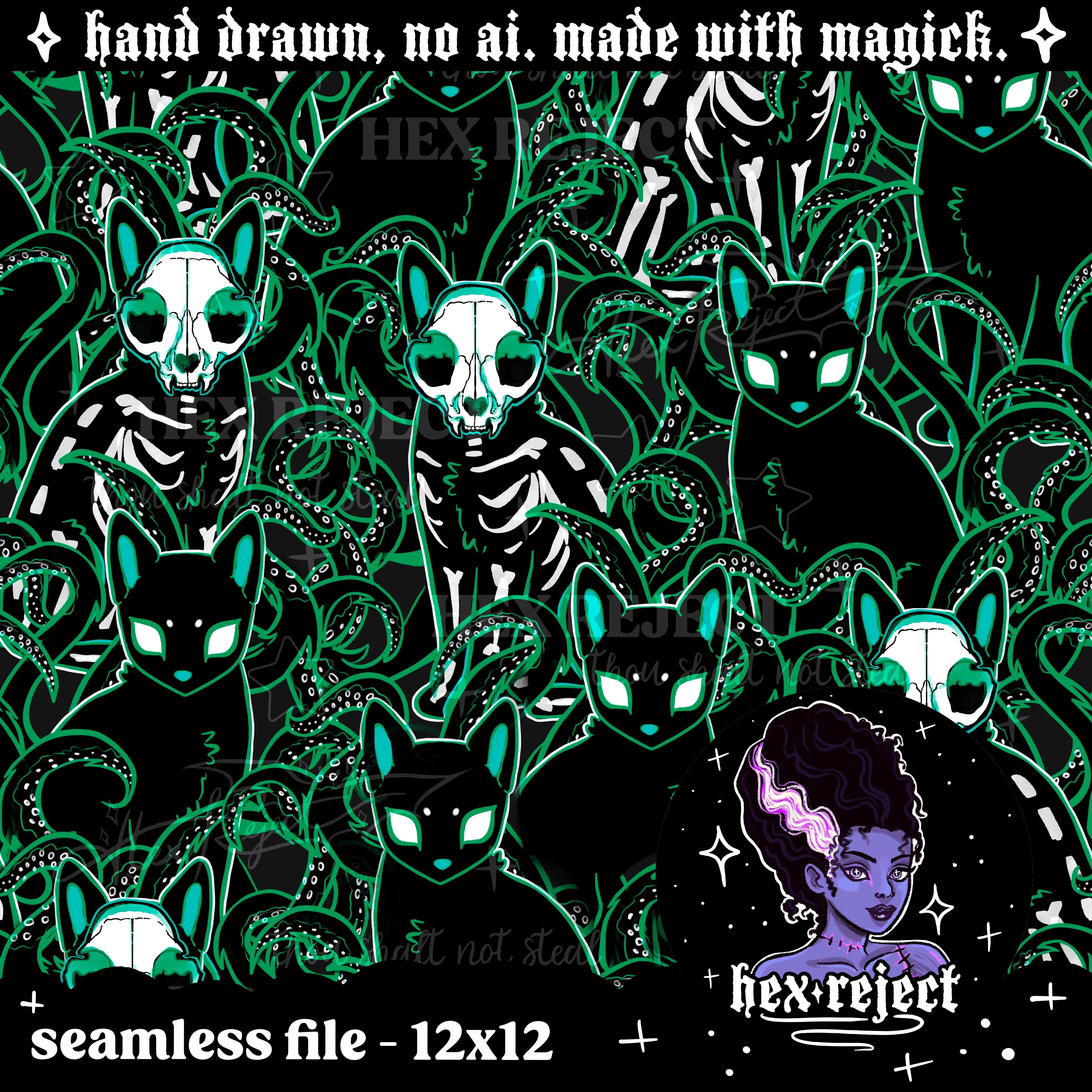 Eldritch - Seamless & PNG files - Hextober 2025
