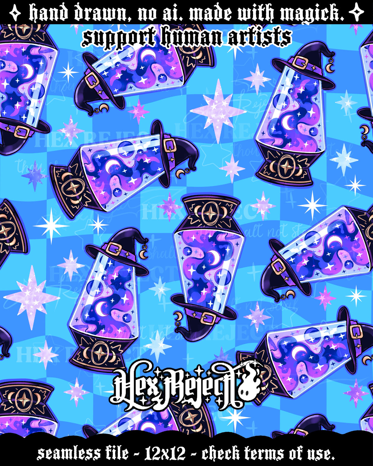 Day Eleven - Liquid - witchy lava lamp : Hextober - Seamless file