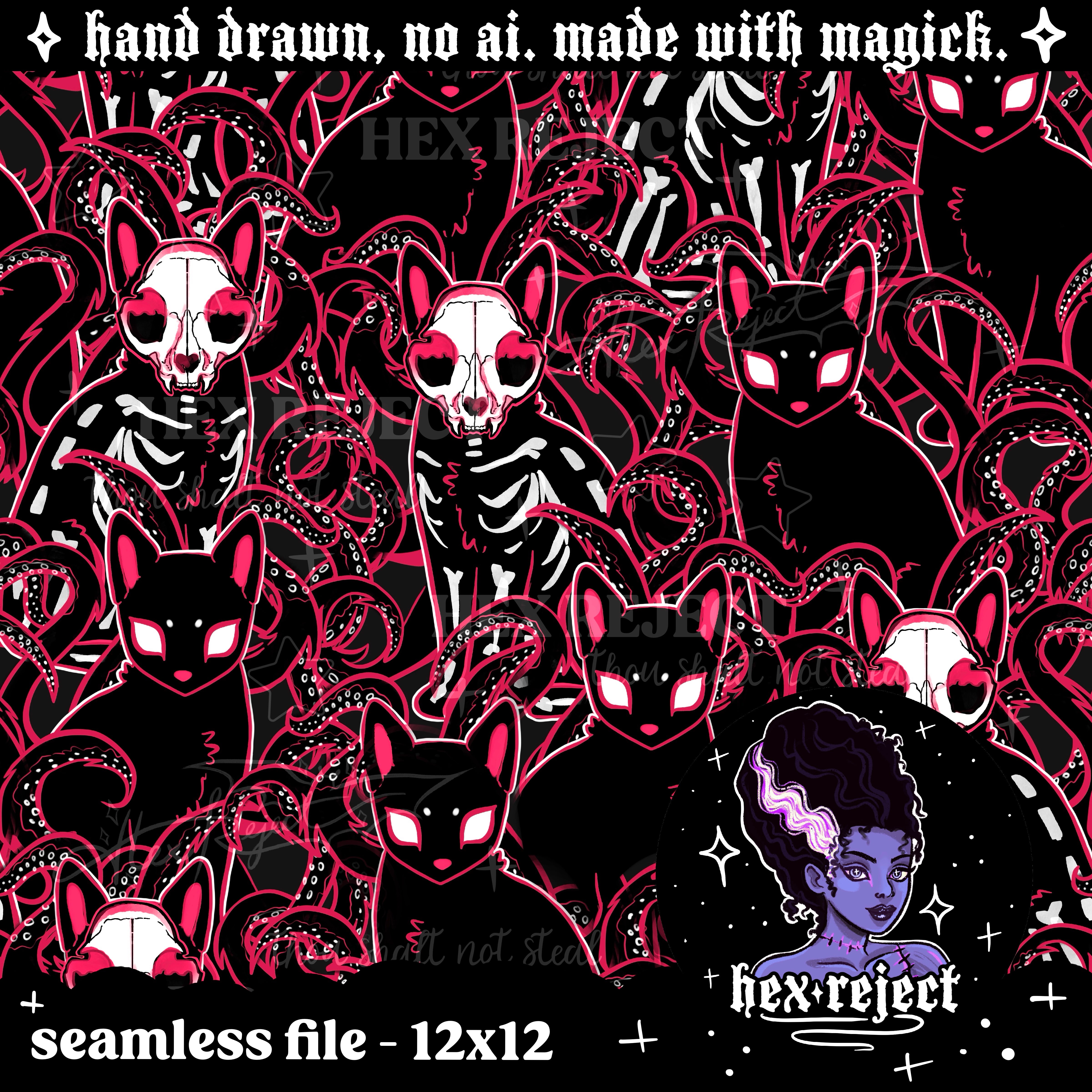 Eldritch - Seamless & PNG files - Hextober 2025