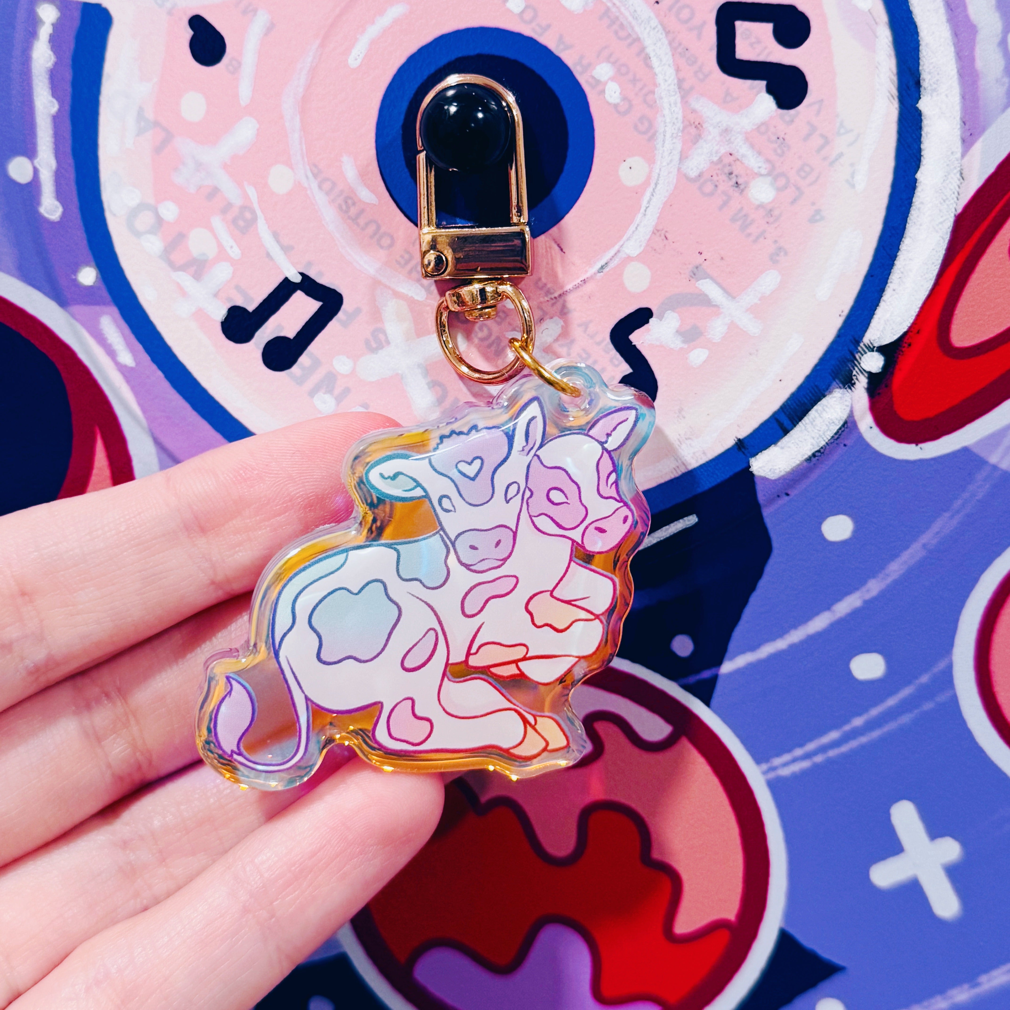 Two Headed Calf | Double Sided Holographic Acrylic Keychain