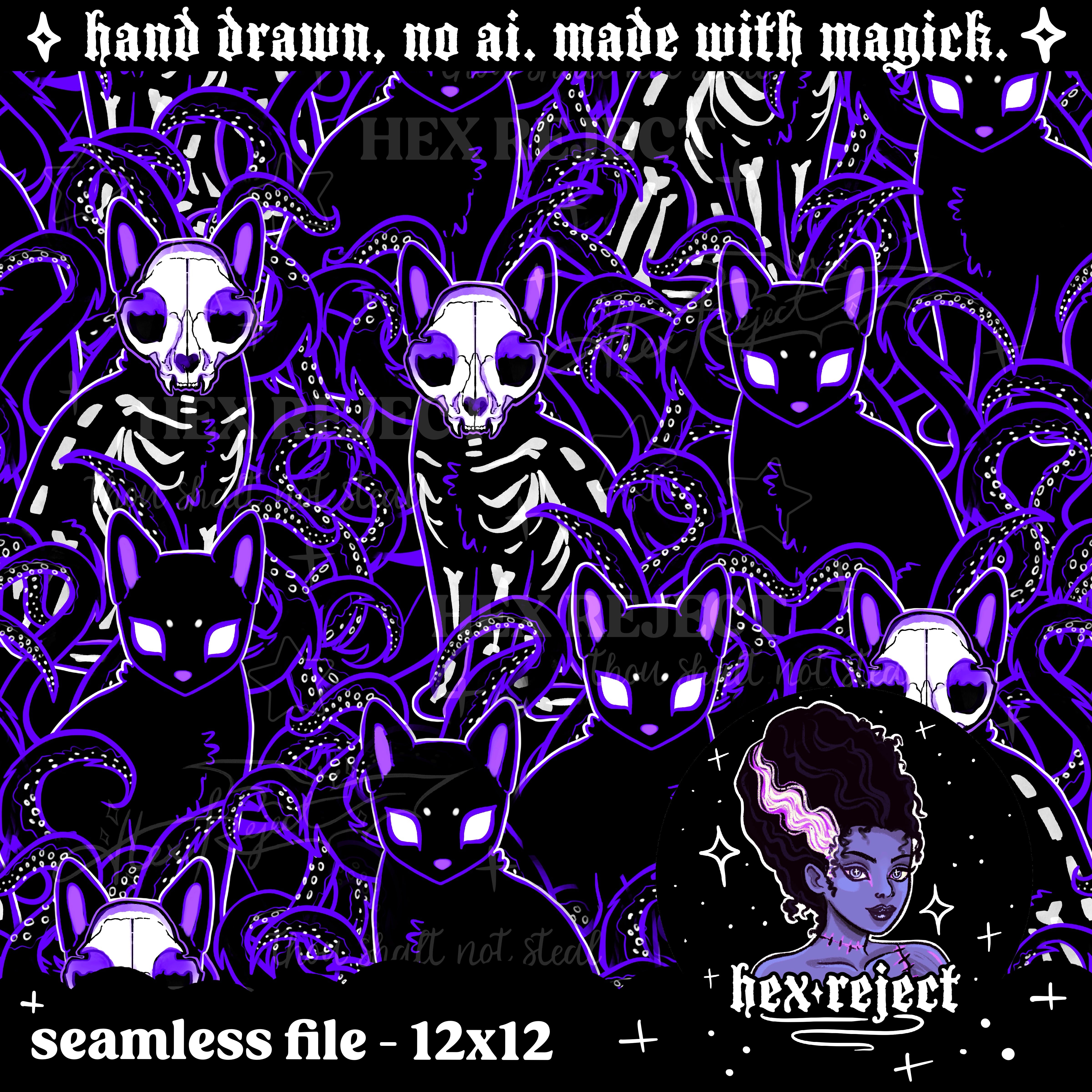 Eldritch - Seamless & PNG files - Hextober 2025