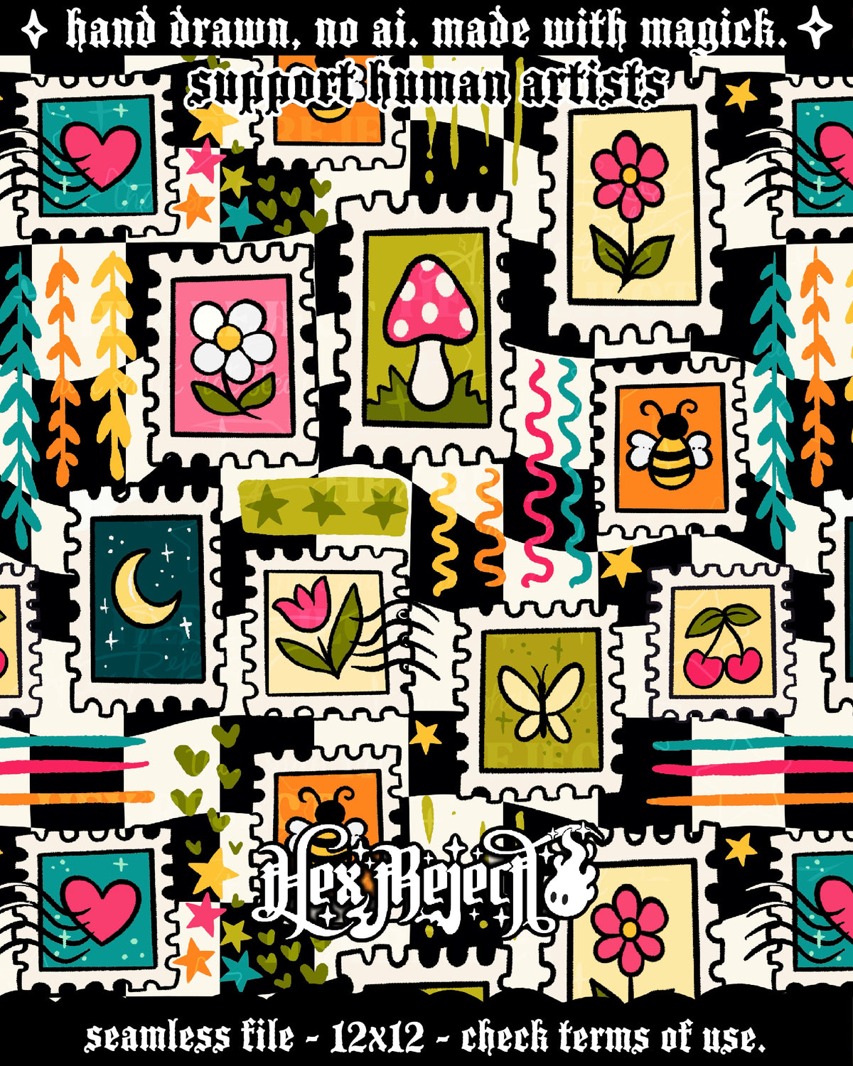 Day Three - Whimsy Stamps : Hextober - Seamless Coord file