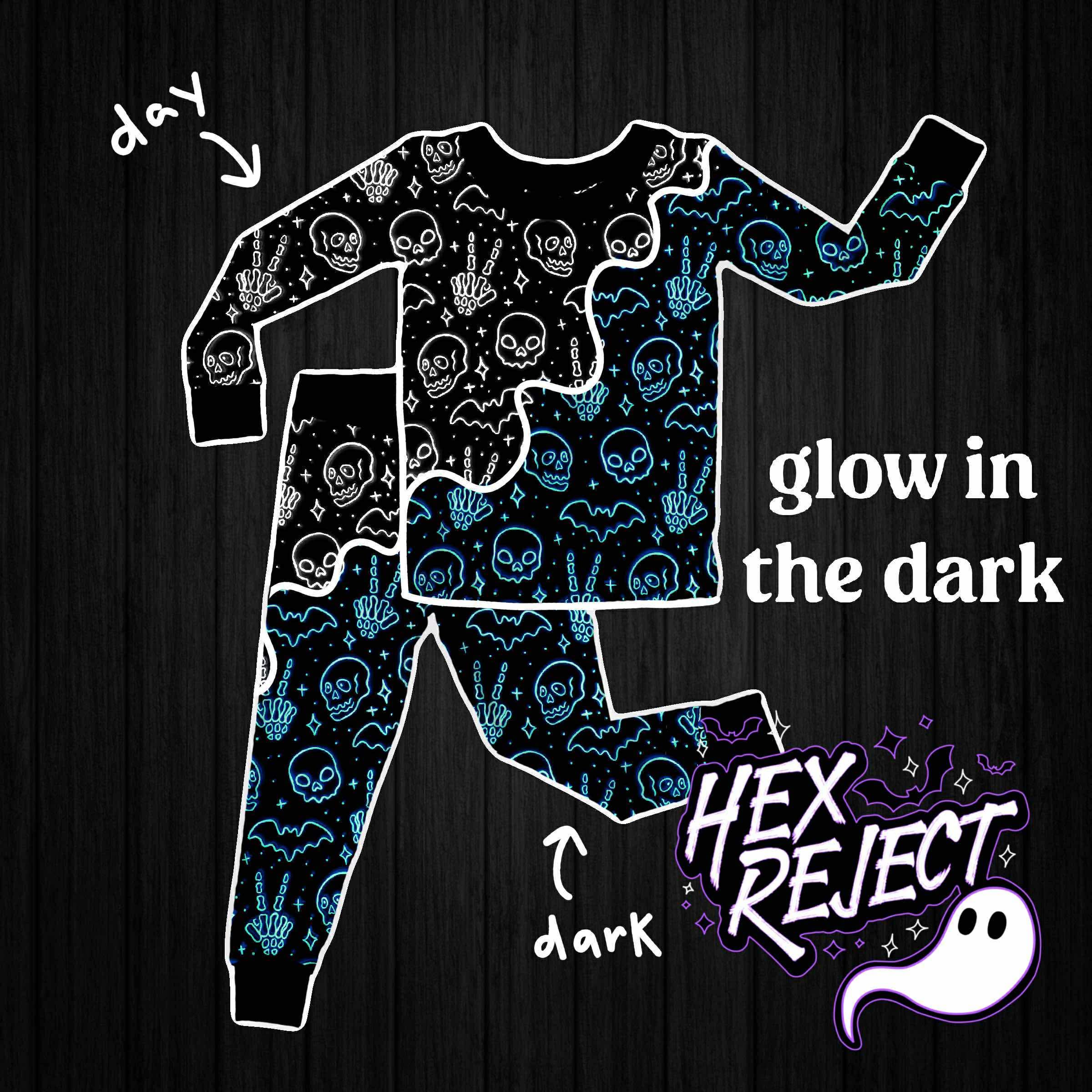 Spooky Glow two piece set (glow in the dark)