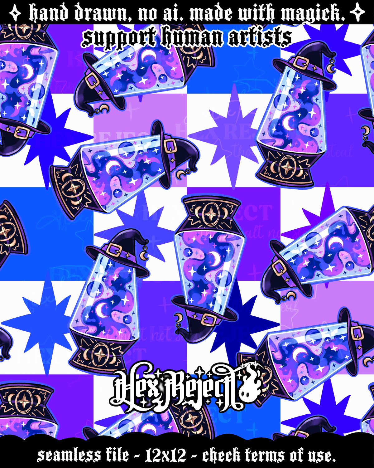 Day Eleven - Liquid - witchy lava lamp : Hextober - Seamless file