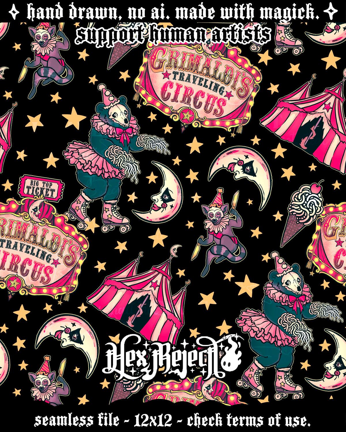 Day Fifteen - Story : Hextober - dungeon crawler Carl - grimaldi’s traveling circus v2- Seamless file