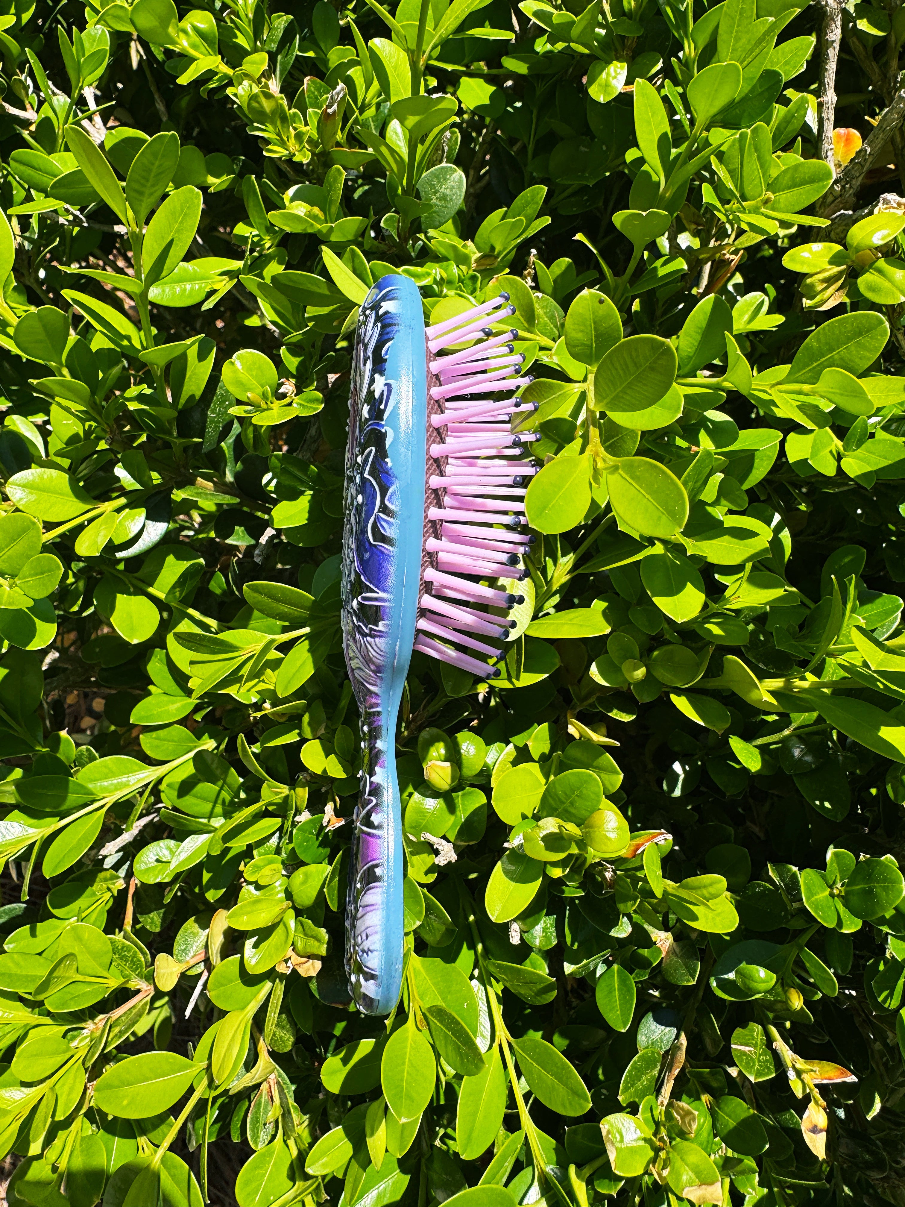 3D Textured Dinosaur Mini Detangling Hairbrush