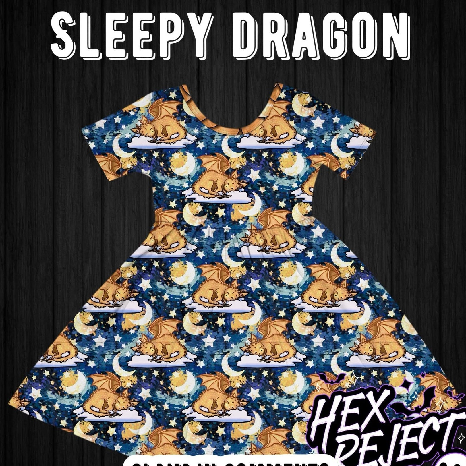 Sleepy Dragon twirl dresses - Kids & Adult