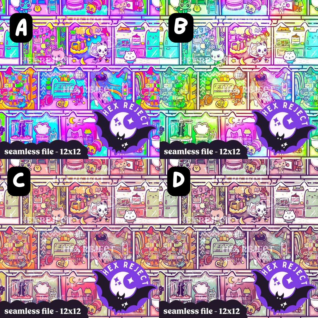 Cat Dollhouse - Seamless file