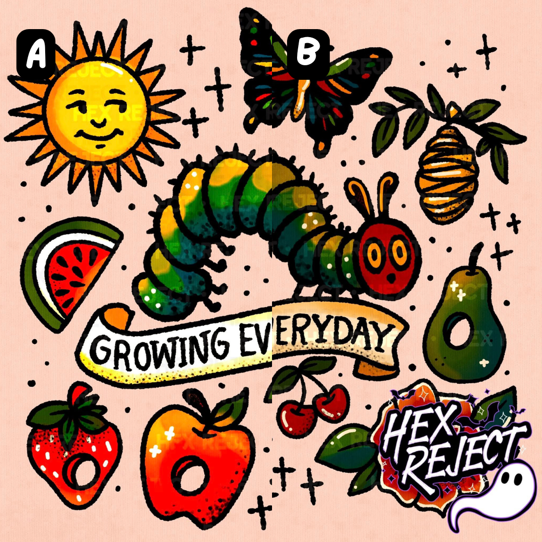 Tattoo Caterpillar - PNG / Sub file