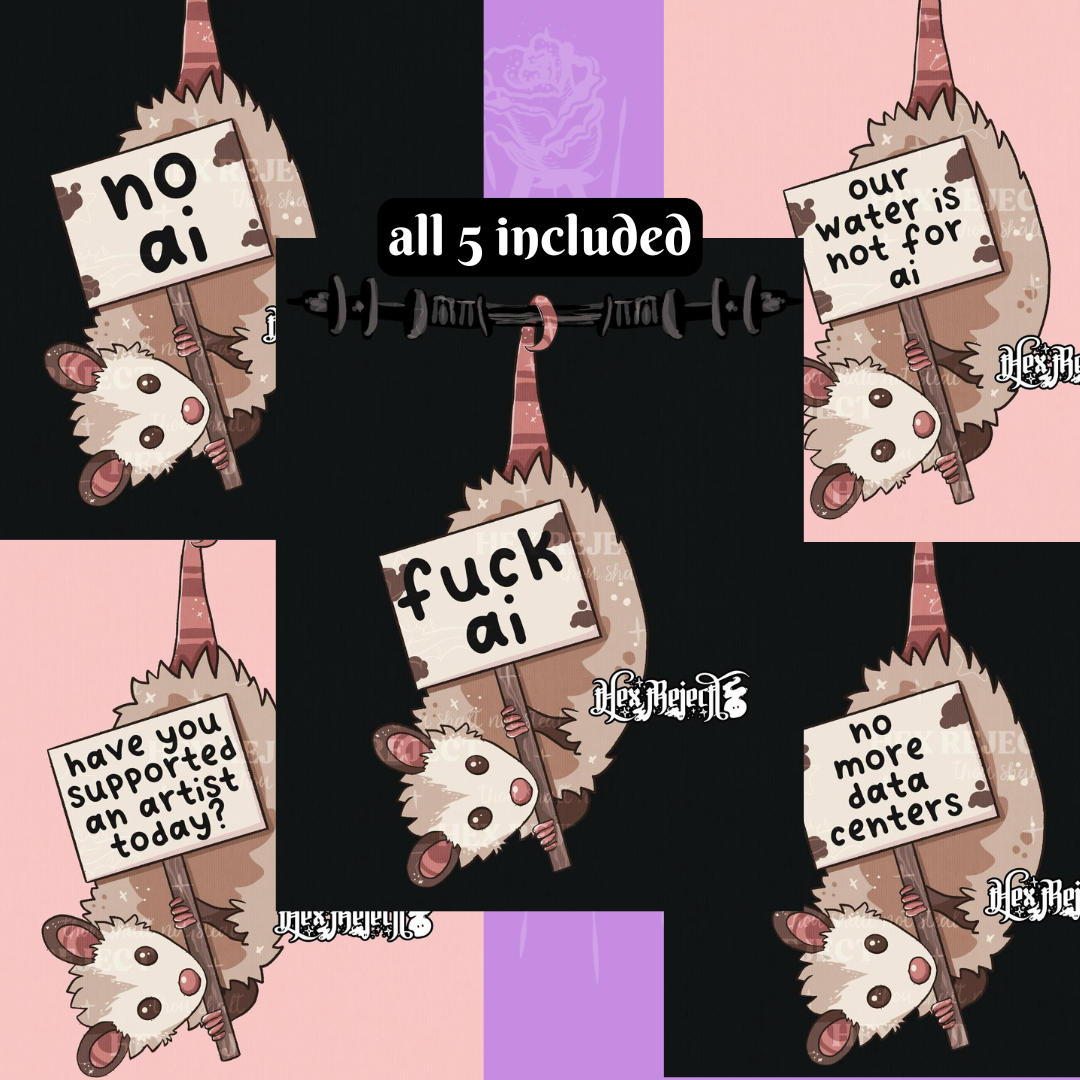 Anti-AI Opossum - Sub/PNG File Bundle Pack