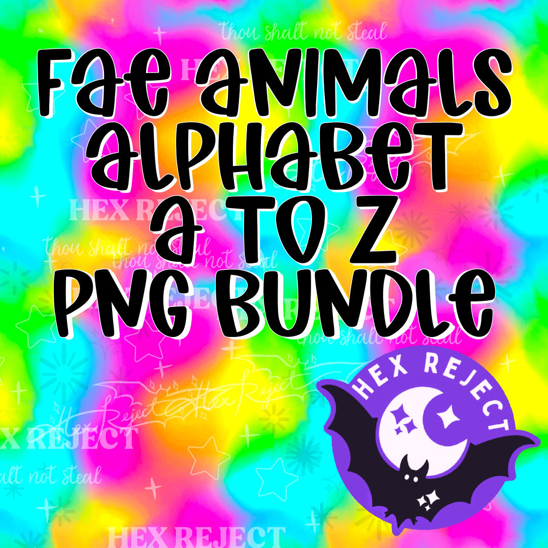 Fae Animals Alphabet A-Z PNG Bundle
