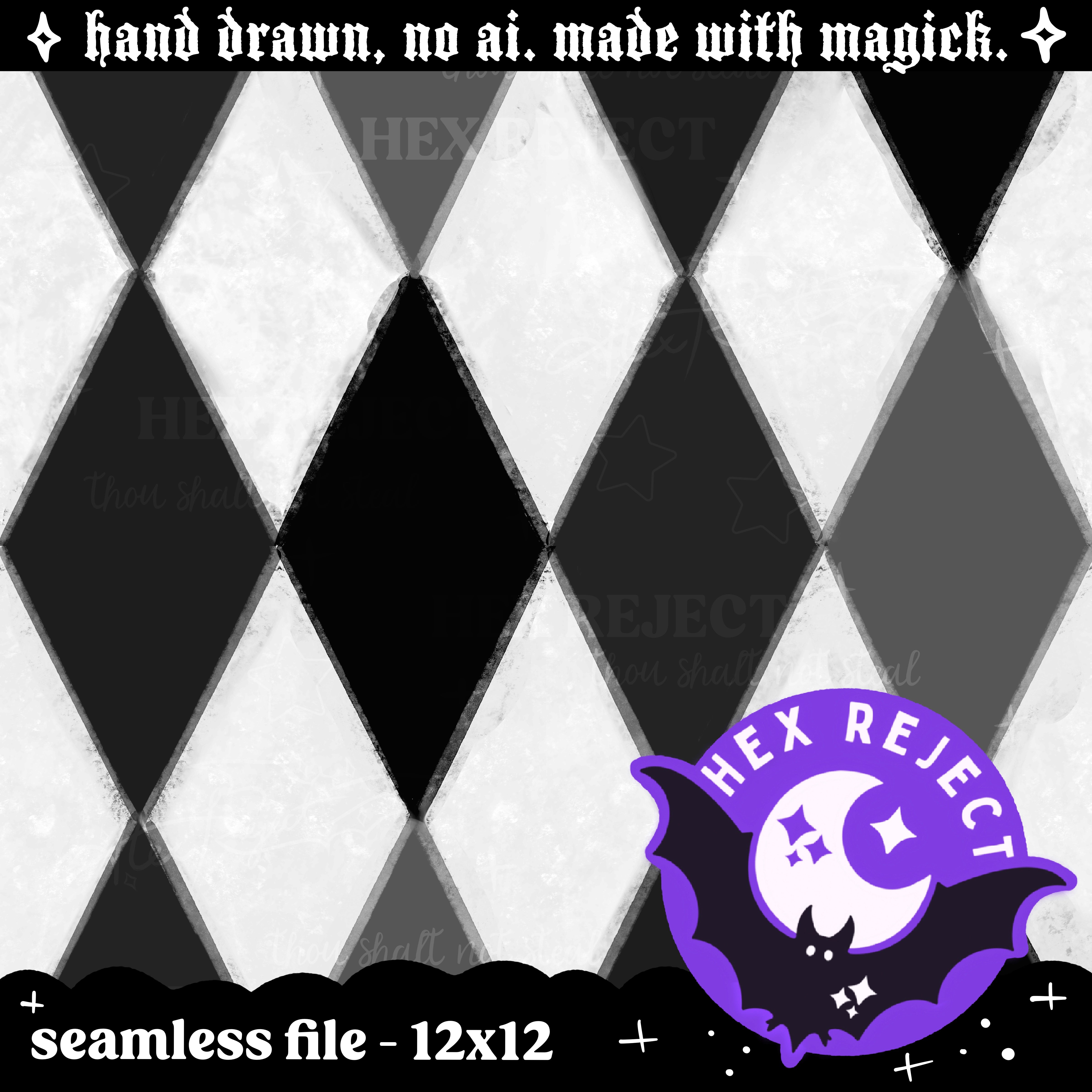 Circus Diamonds monochrome Coord - Seamless & PNG files