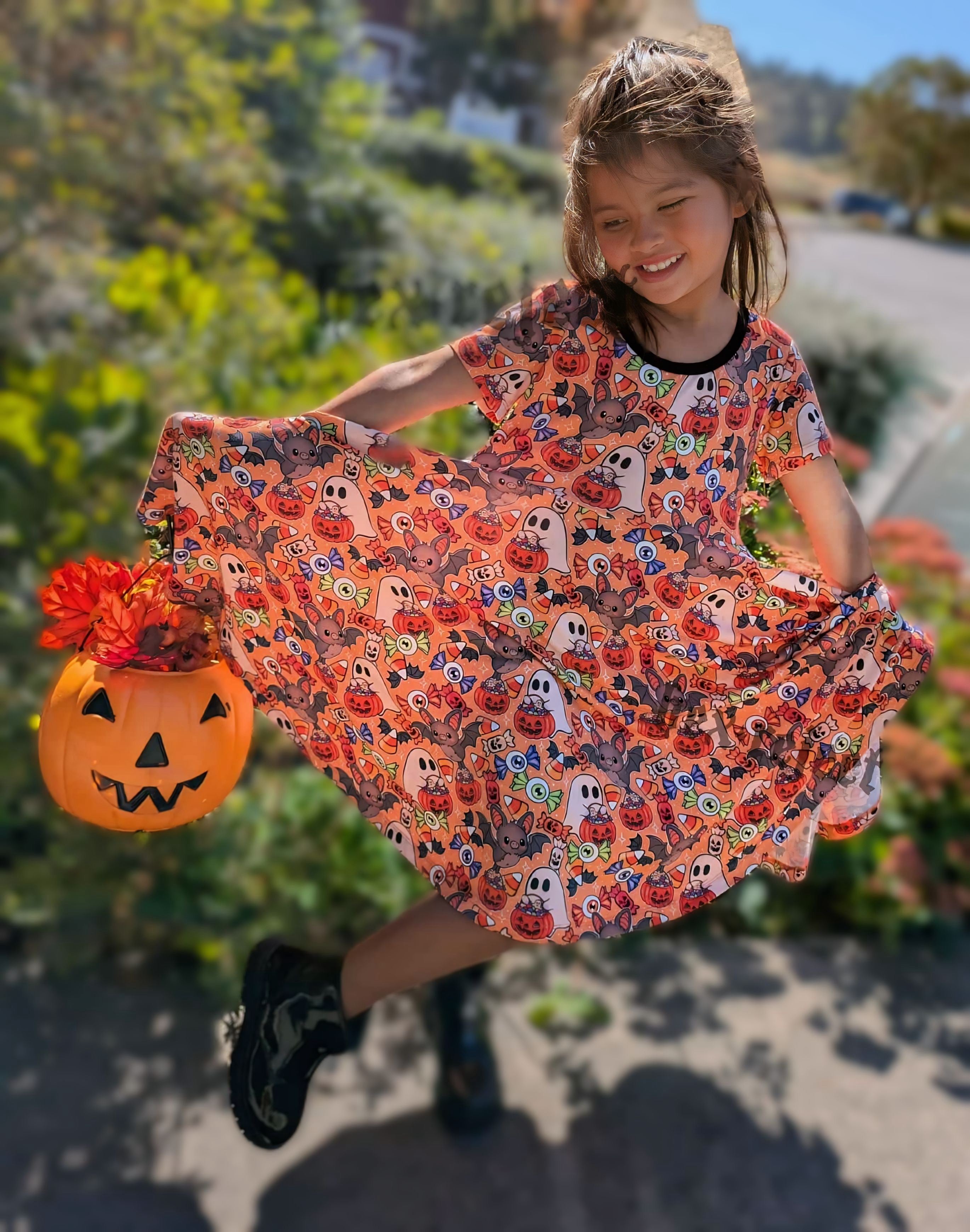 Trick or Treat twirl dresses - Kids & Adult