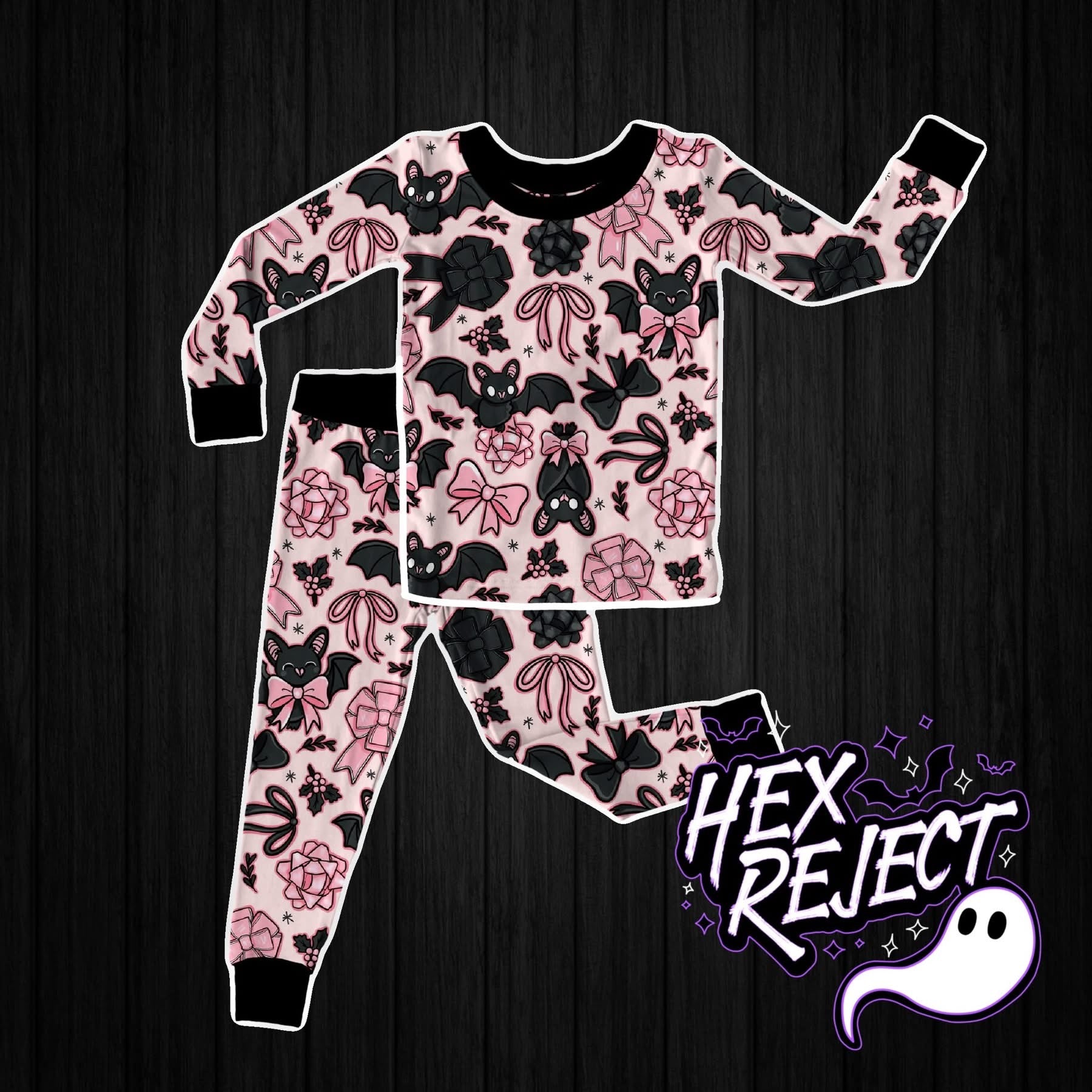 Bats & Bows two piece jammies