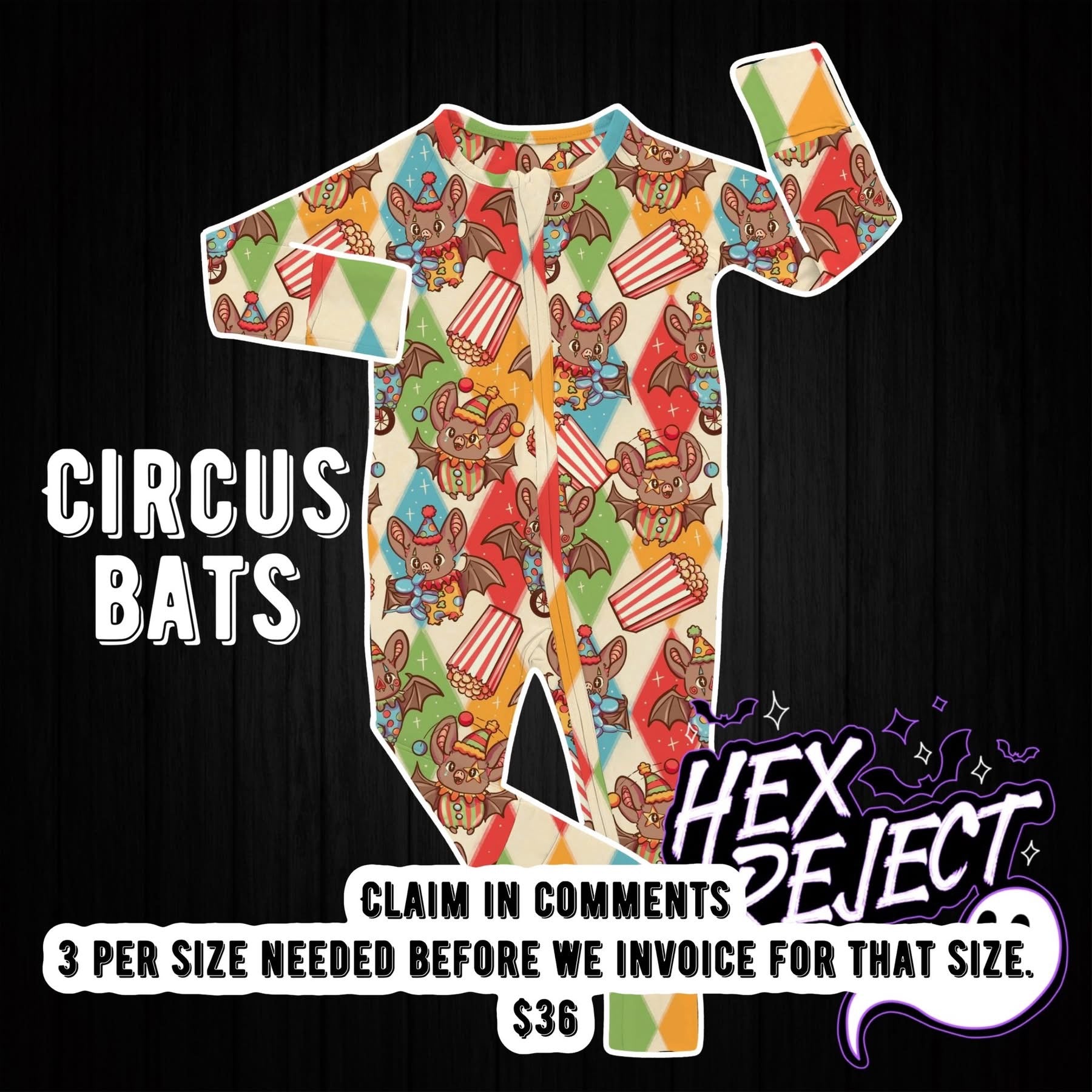 Circus Bats Zippies
