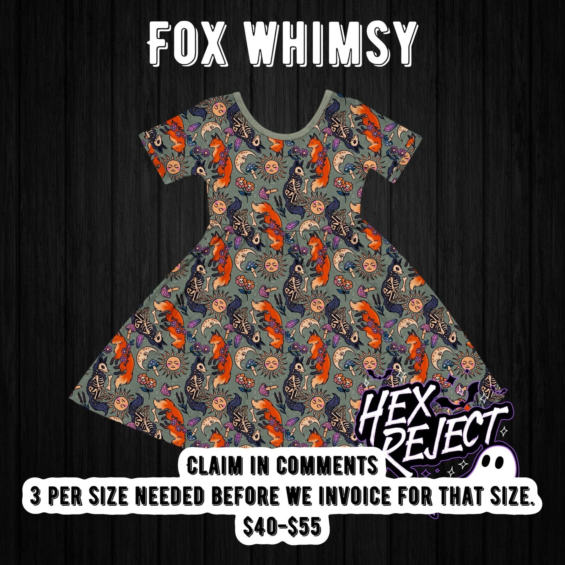 Fox Whimsy twirl dresses - Kids & Adult