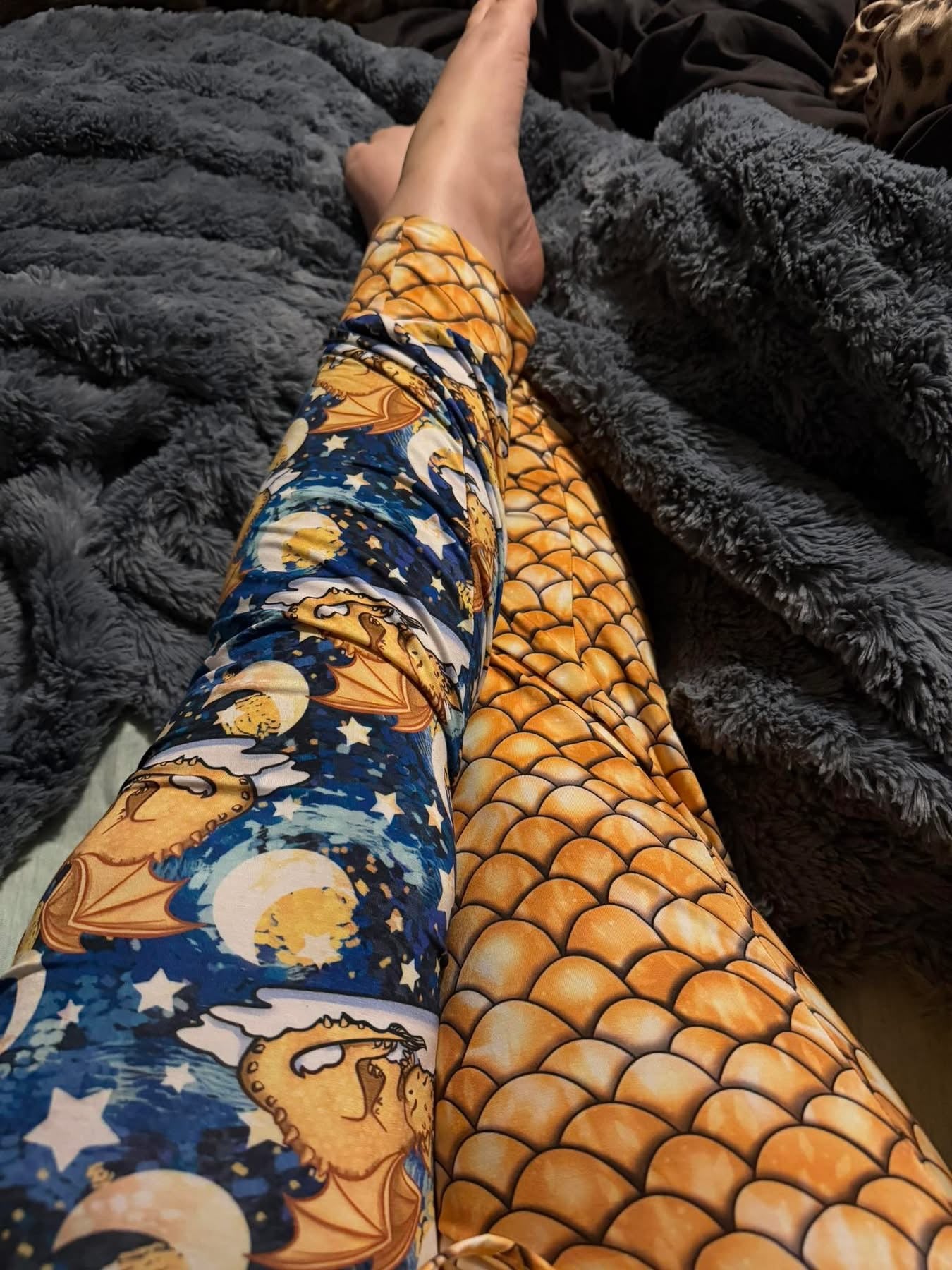 Sleepy Dragon Cuffed Split joggers