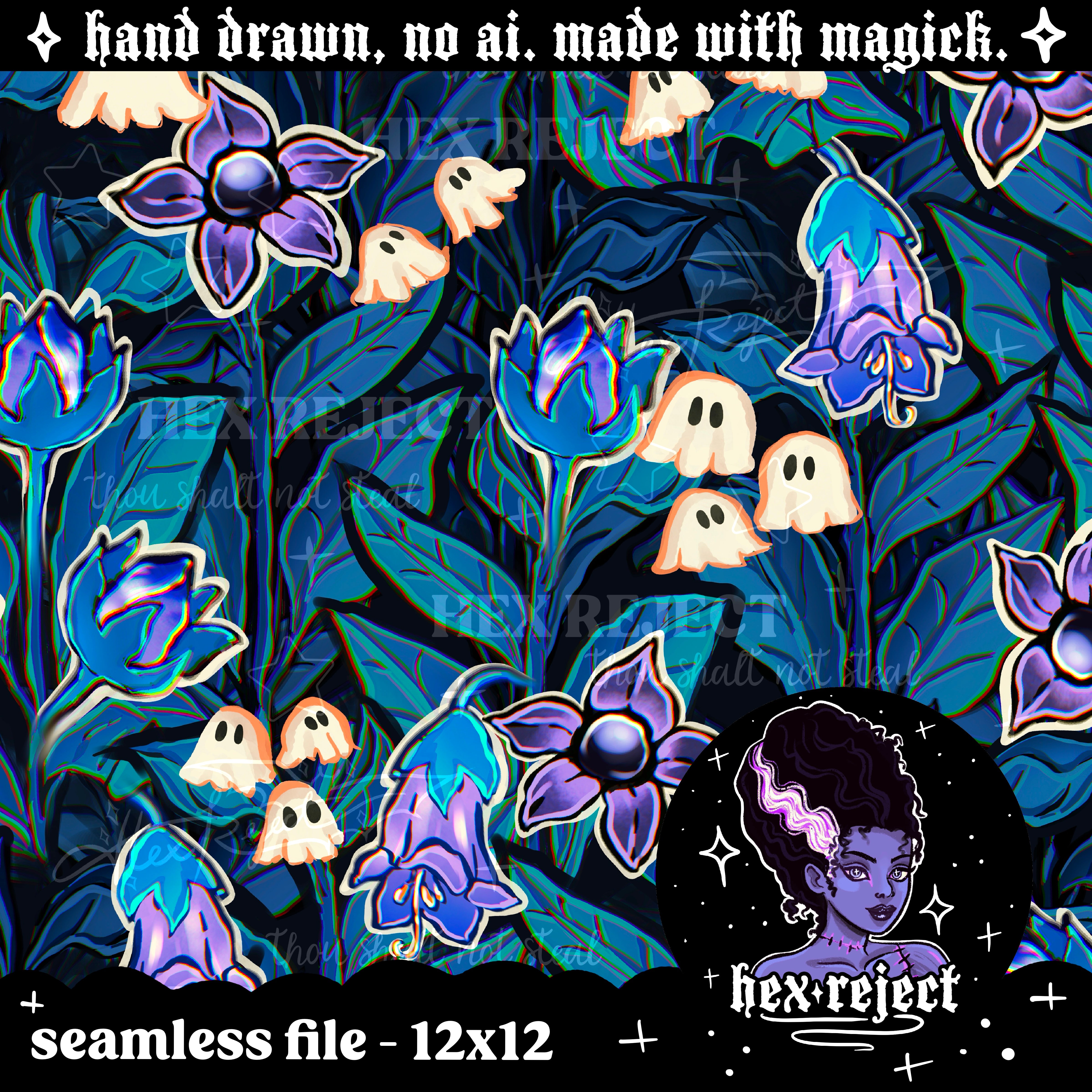 Belladonna - Seamless & PNG files - Hextober 2025