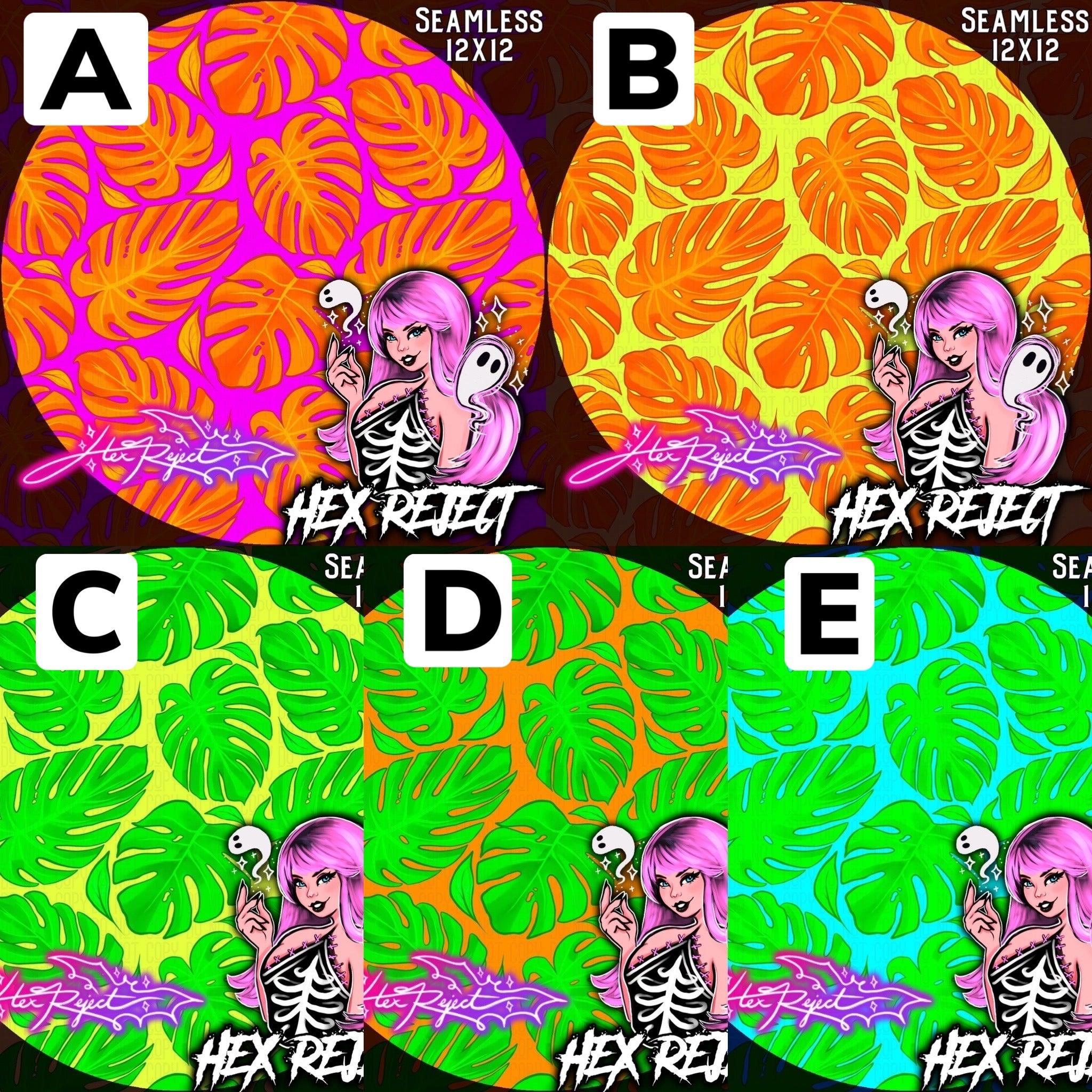 Swim Safe Monsteras - Seamless Files - Different Options - Hex Reject