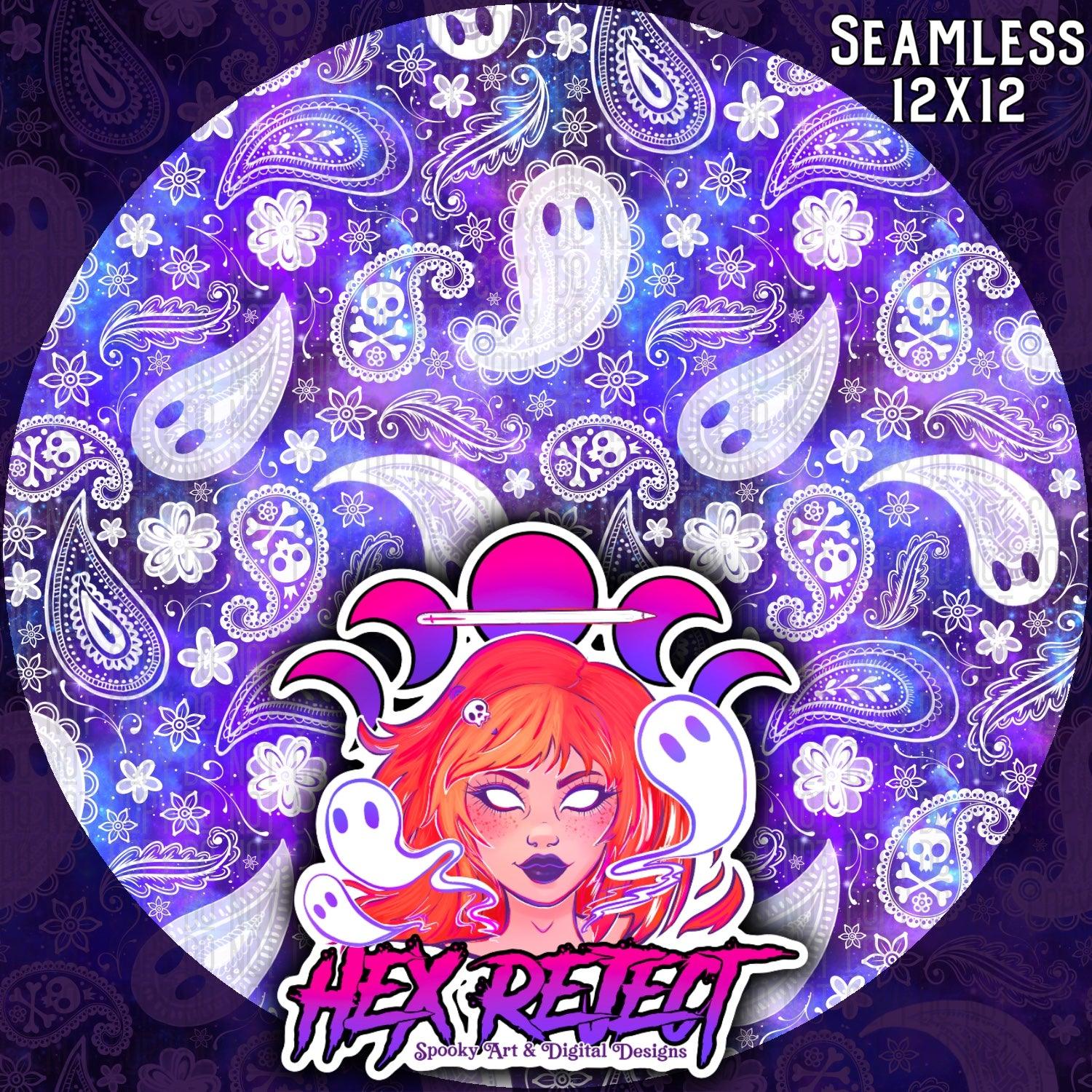 Paisley Ghosts - Seamless File Bundle - 20+ files included! - Hex Reject
