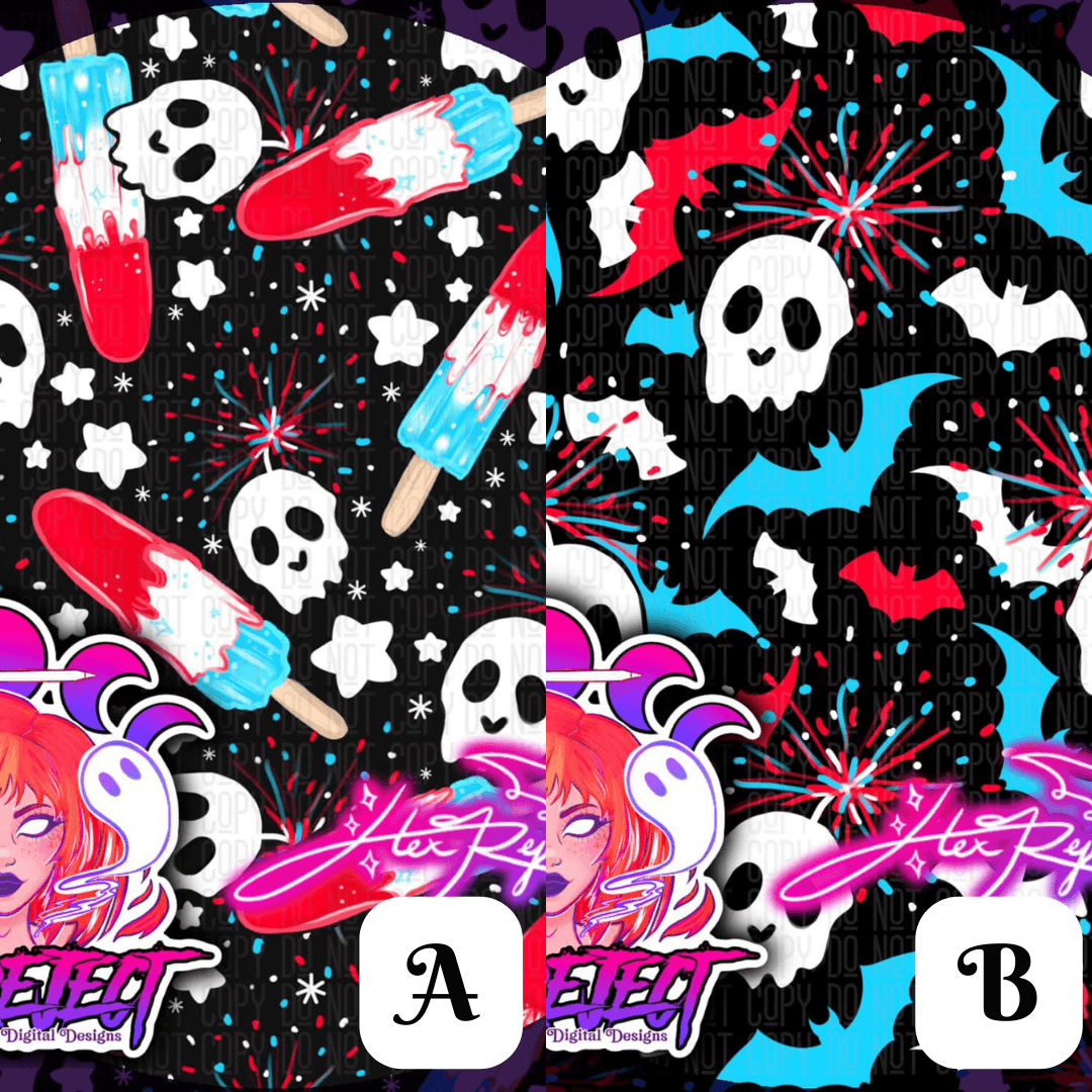 Skulls and Sparks - Seamless File - Hex Reject