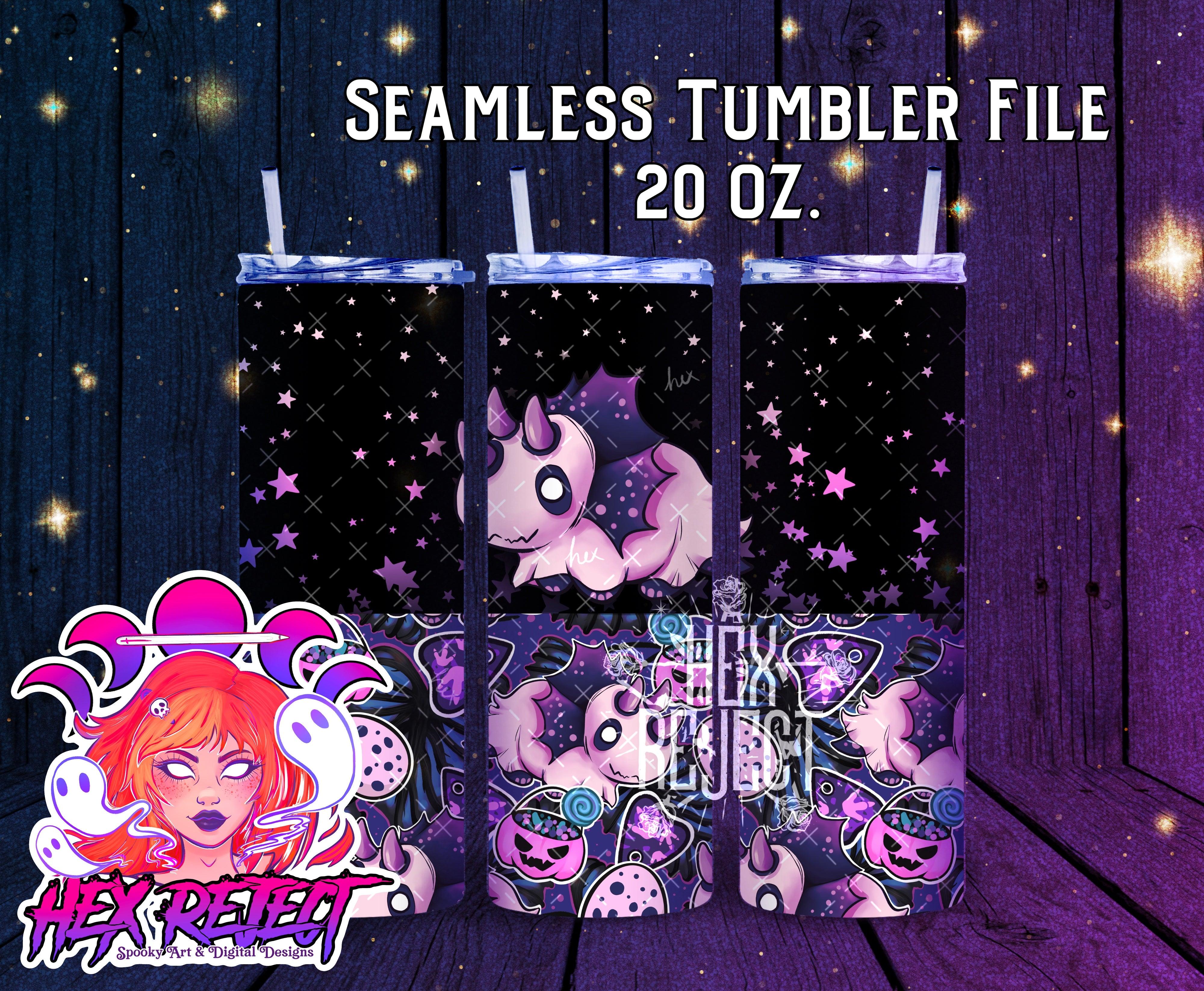 Spooky Dinos - 20 oz. Tumbler files - Different Options - Hex Reject
