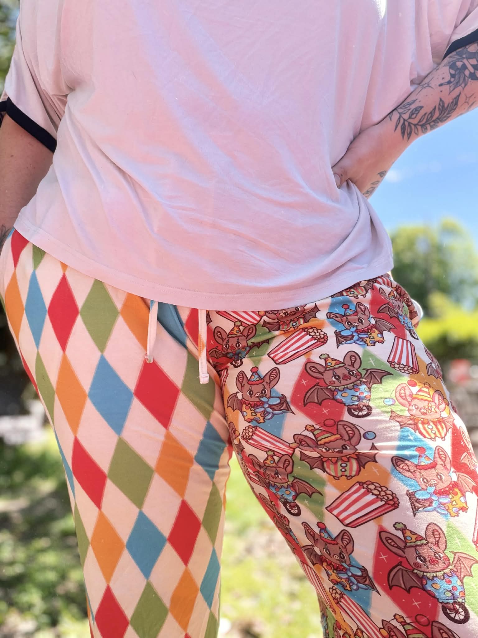 Circus Bats split cuffed joggers