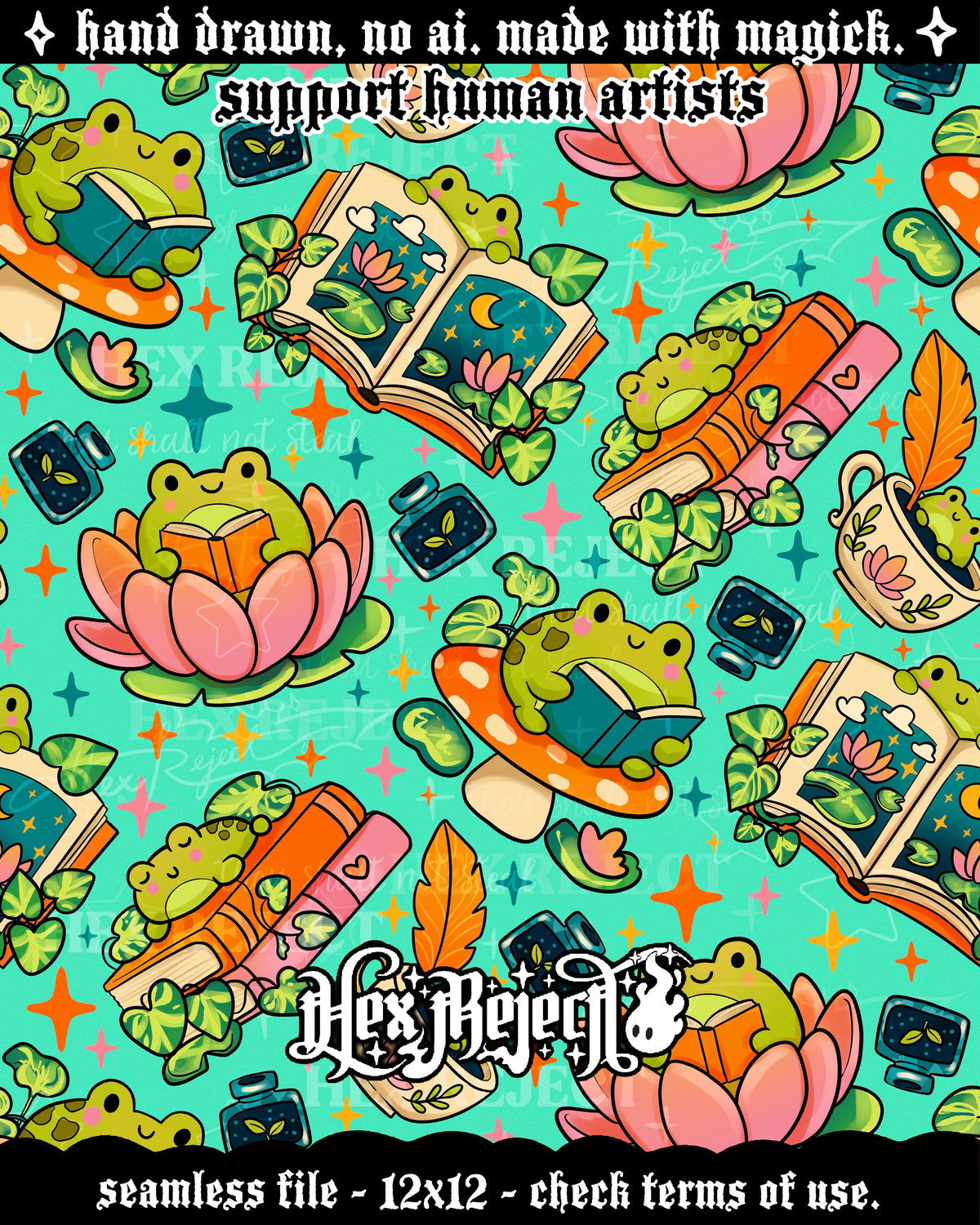 Day Five - Frog : Hextober - Seamless file